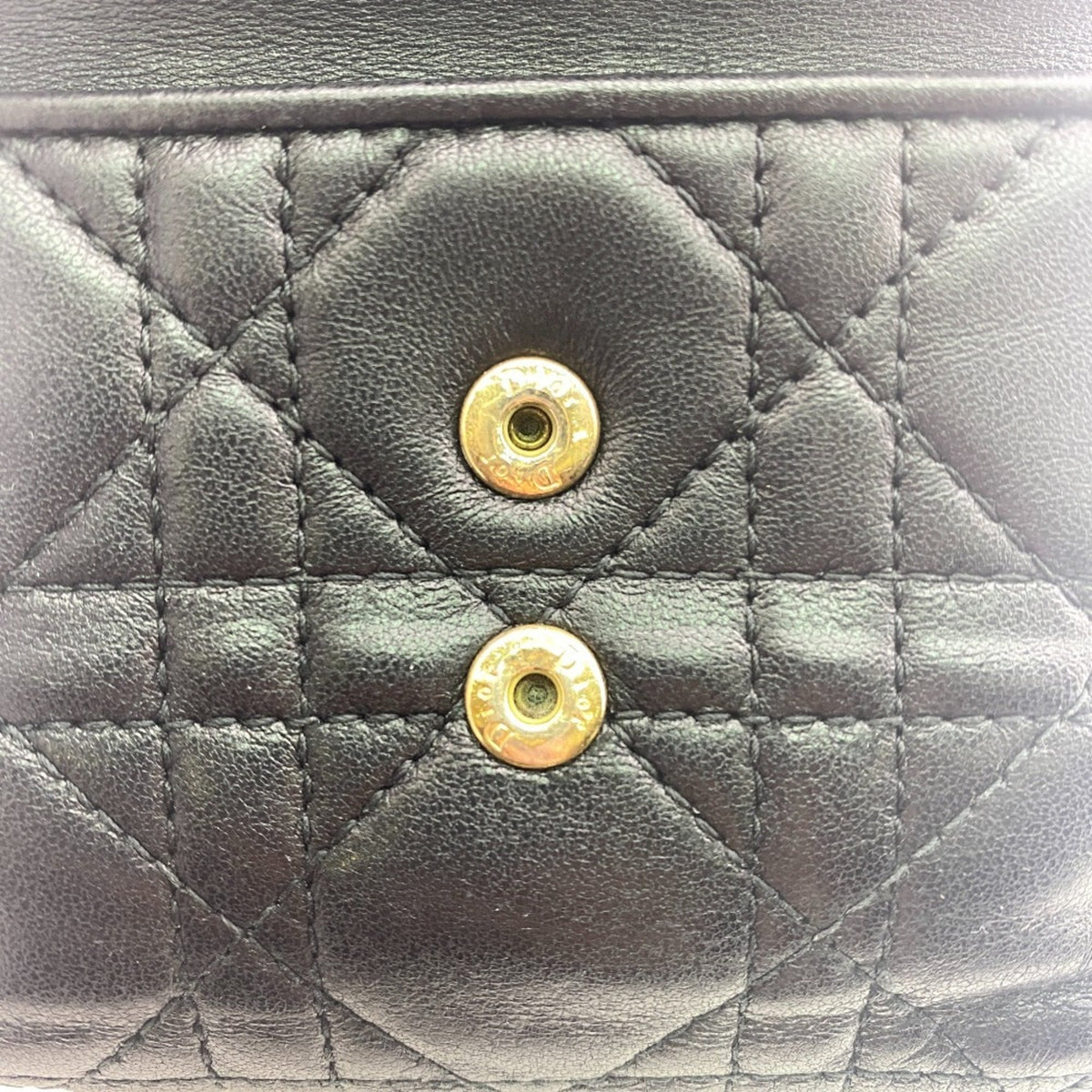 Christian Dior Black Leather Wallet (Tri-Fold) (Pre-Owned)