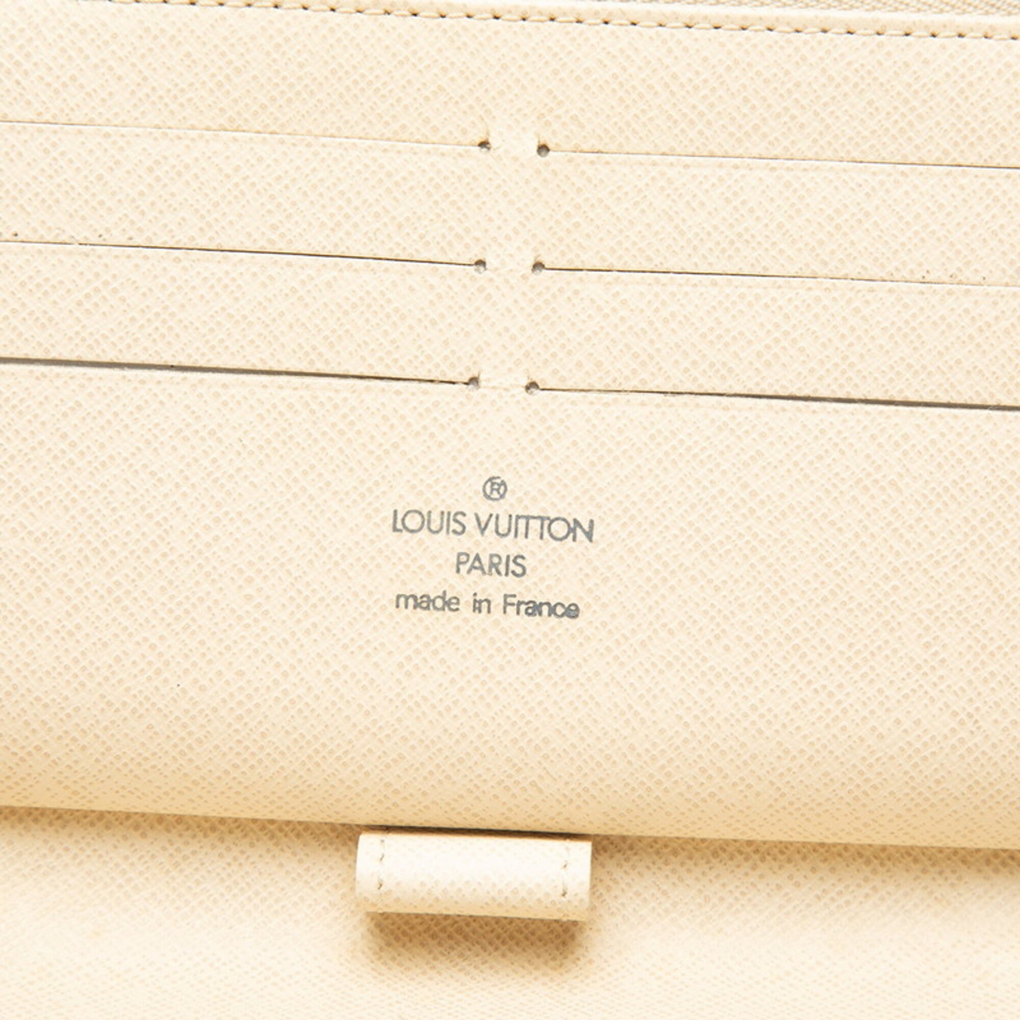 Louis Vuitton White Pvc Leather Long Wallet (Bi-Fold) (Pre-Owned)