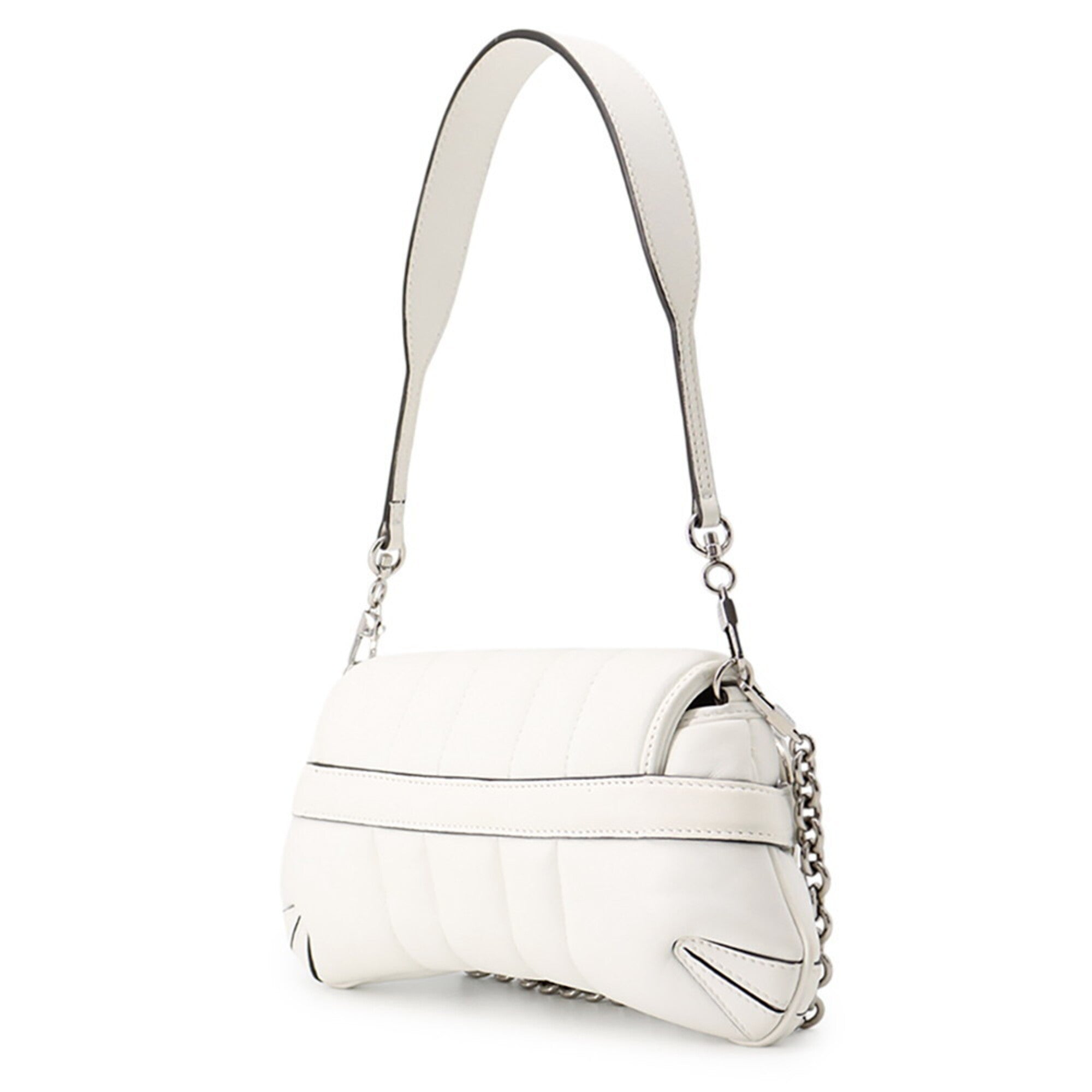 Gucci Horsebit White Leather Handbag (Pre-Owned)