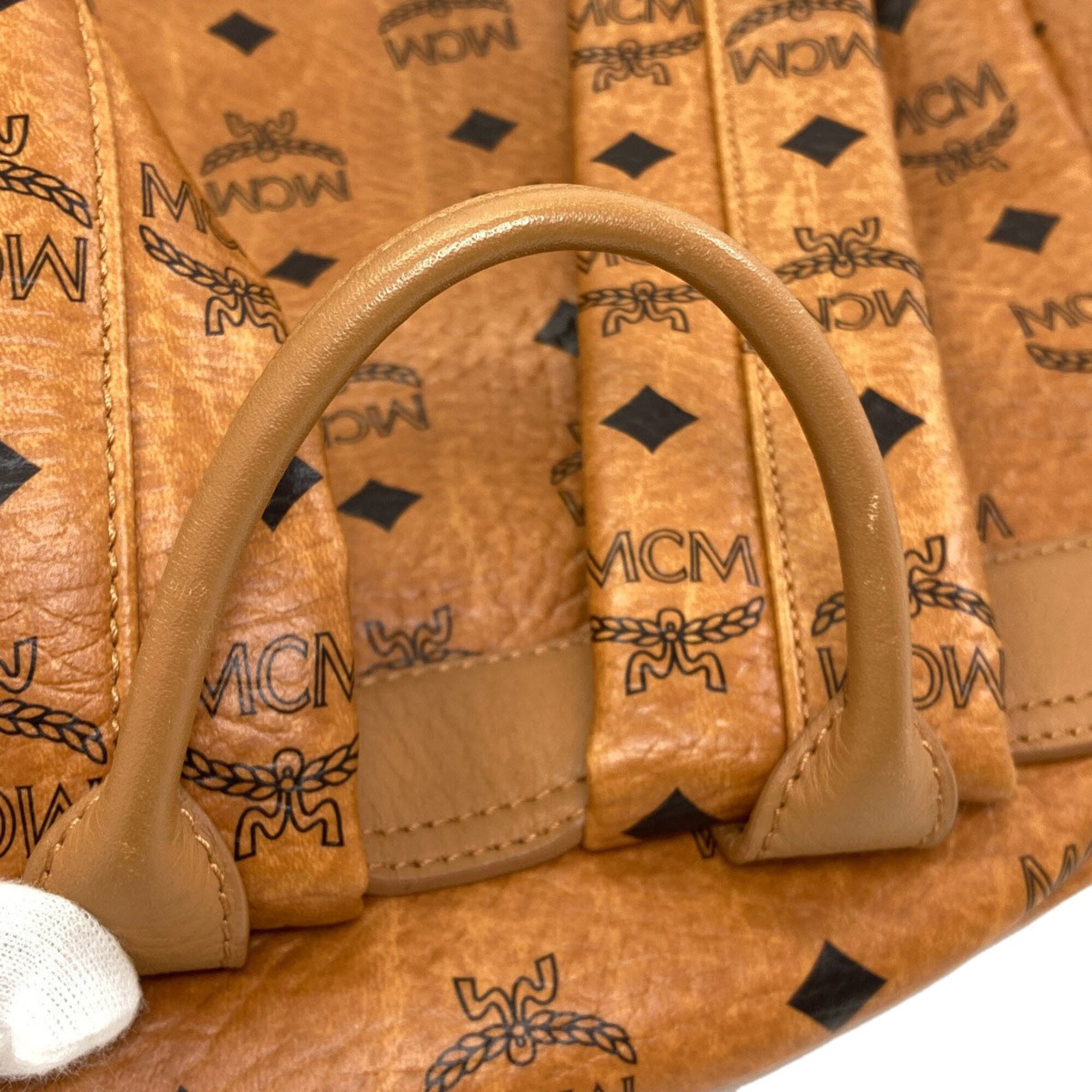 Mcm Brown Pvc Backpack (Pre-Owned)