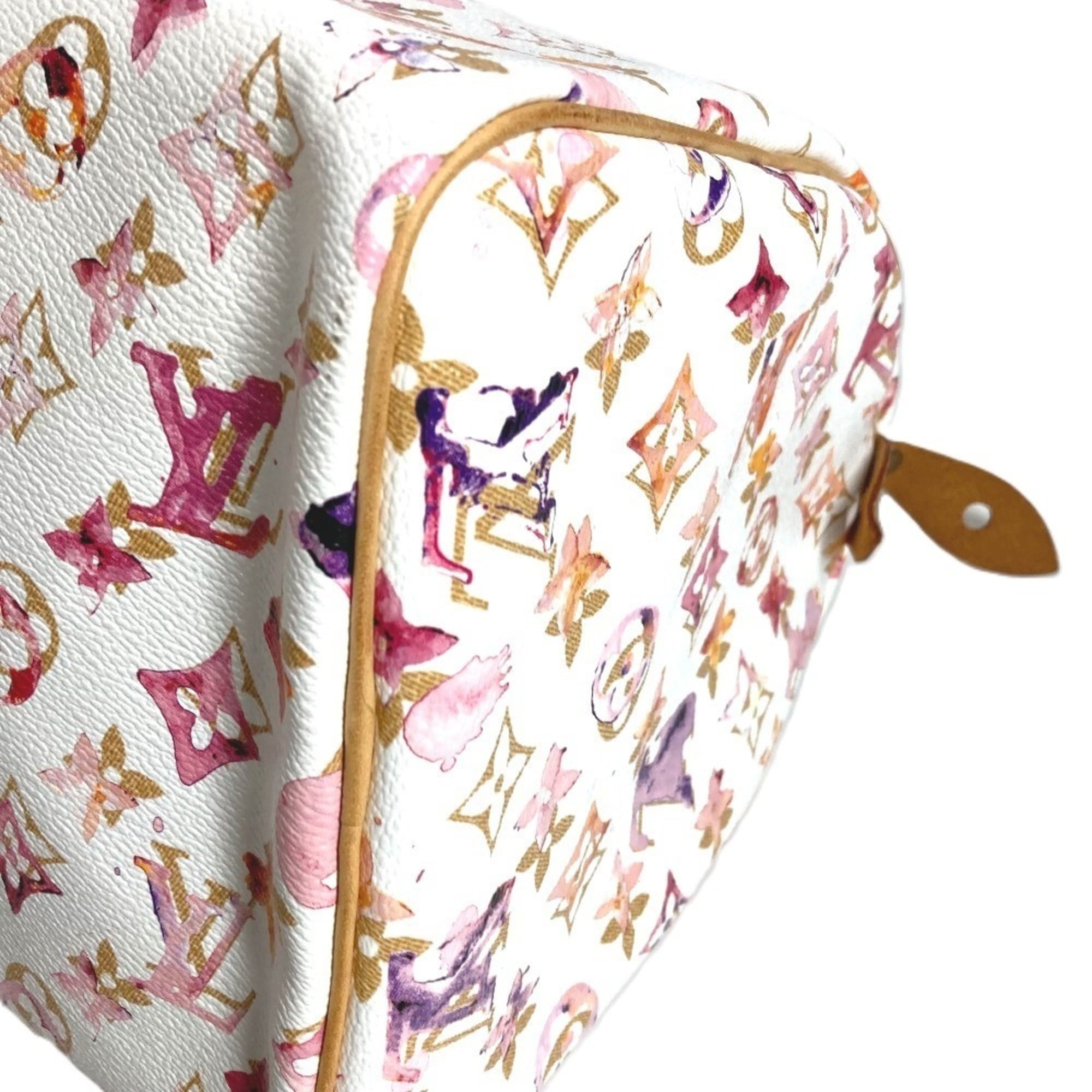 Louis Vuitton Multi-Color White Monogram Boston Bag Handbag (Pre-Owned)