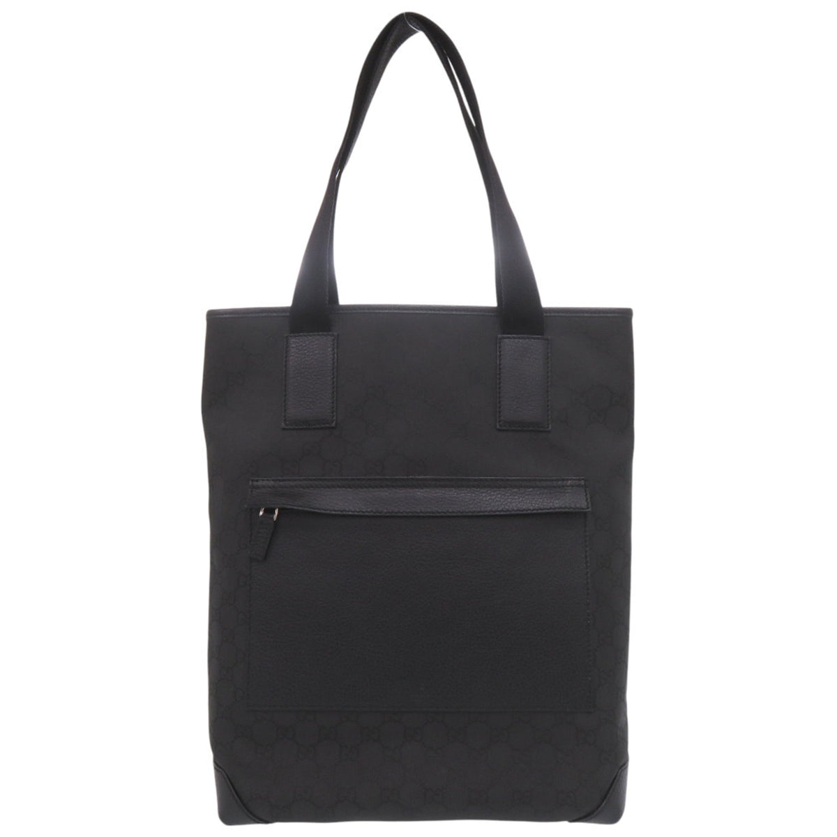 Gucci Black Nylon Leather Tote Bag (Pre-Owned)