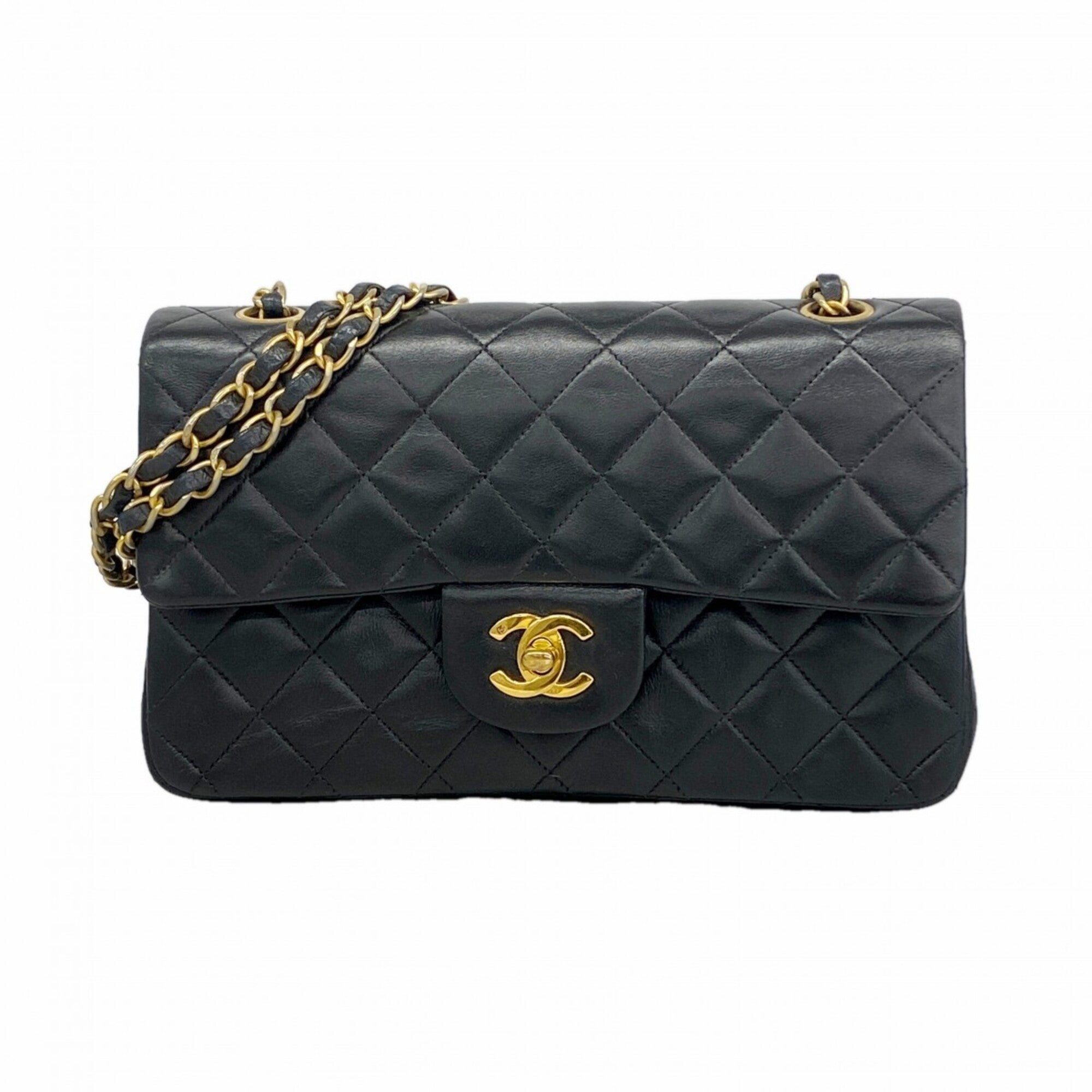 Chanel Black Leather Shoulder Bag (Pre-Owned)