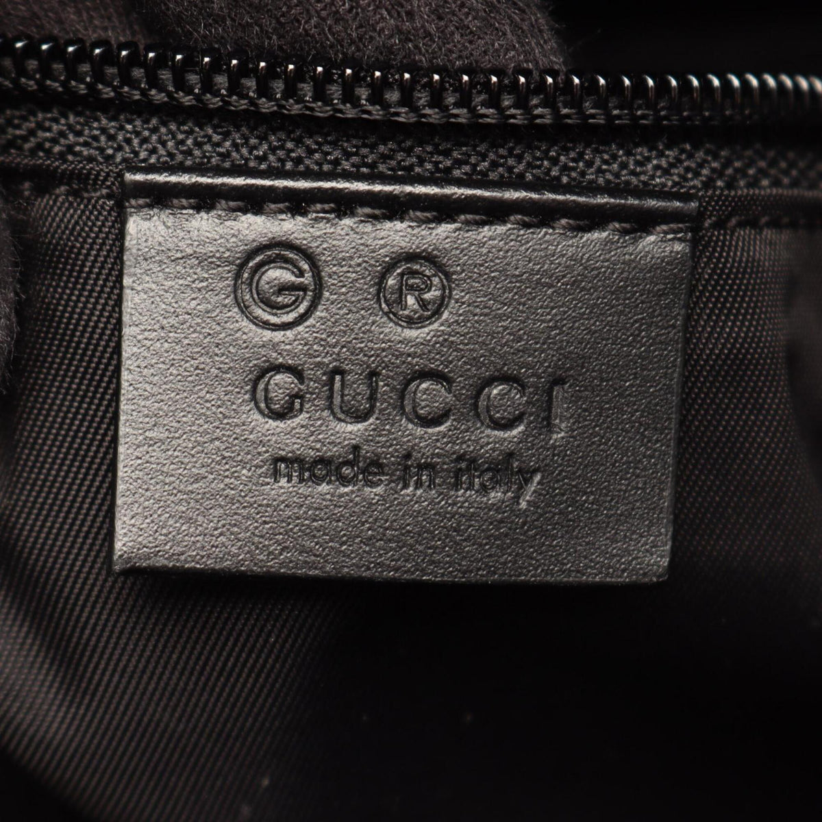 Gucci Black Multi-Color Leather Nylon Canvas Backpack Handbag (Pre-Owned)