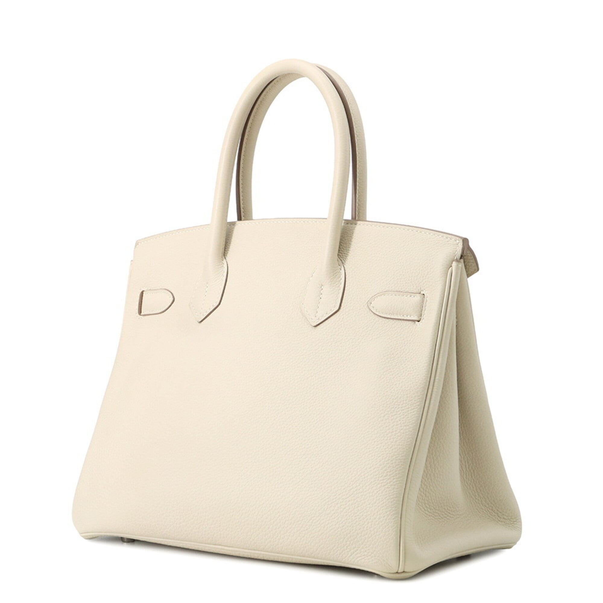 Hermes Birkin Silver Togo Leather Handbag (Pre-Owned)