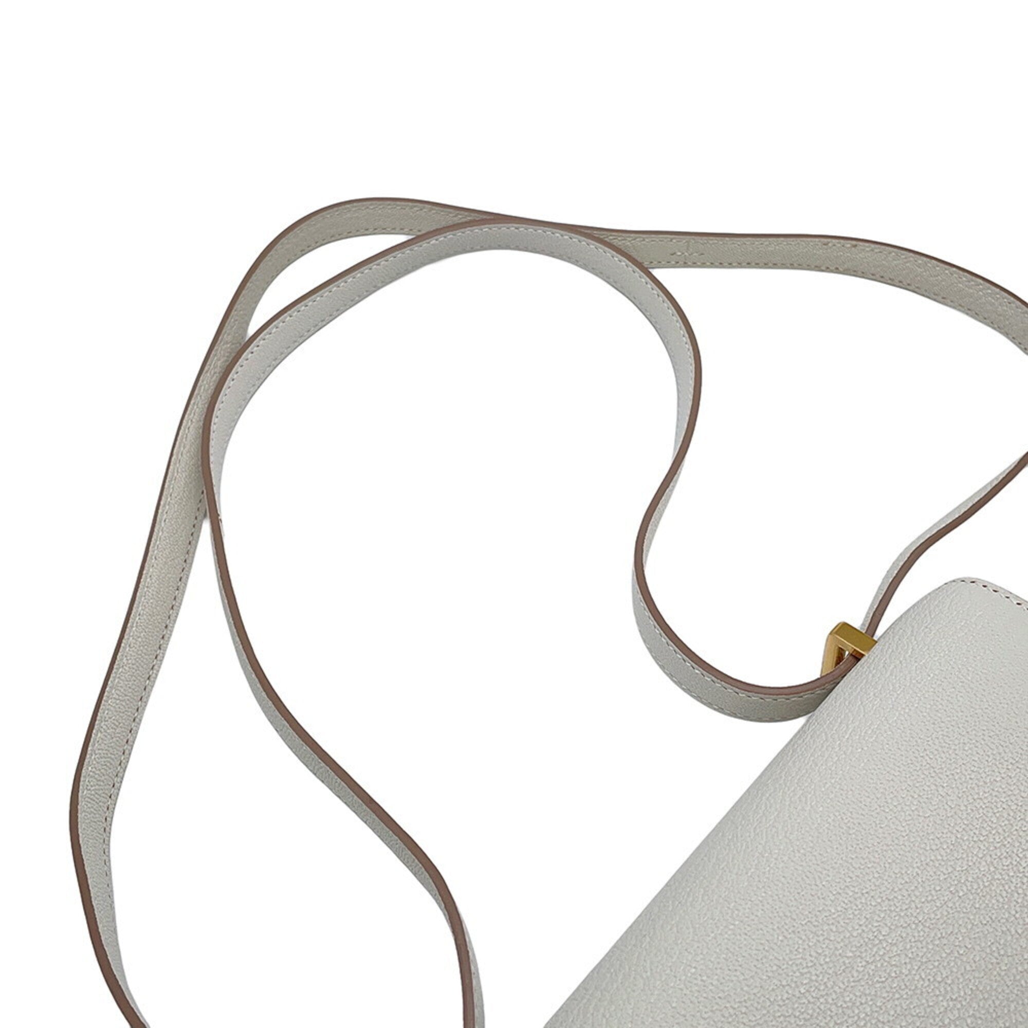 Hermes Ivory Chevre Myzore Leather Handbag (Pre-Owned)
