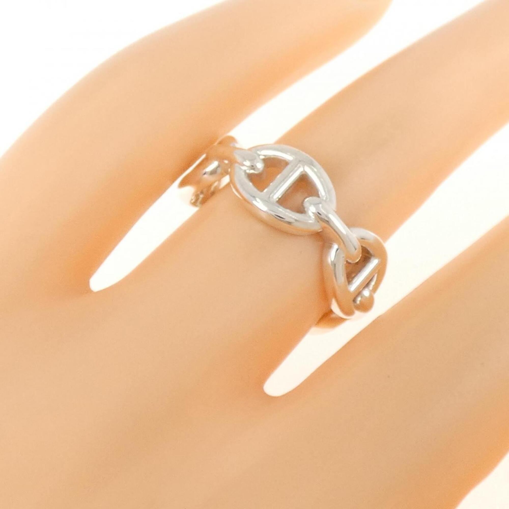Hermes Silver 925 Band Ring (Pre-Owned)