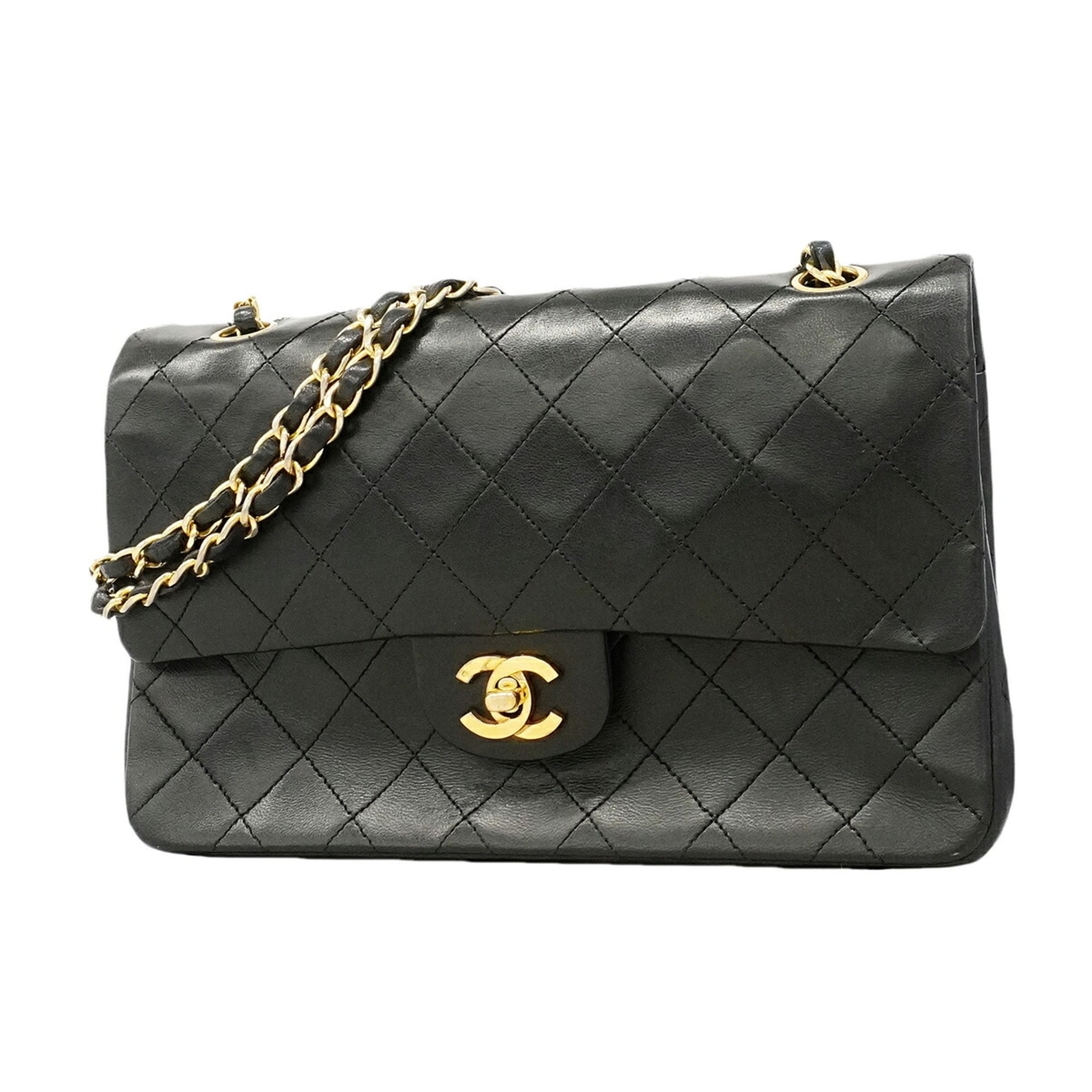 Chanel Black Leather Shoulder Bag (Pre-Owned)