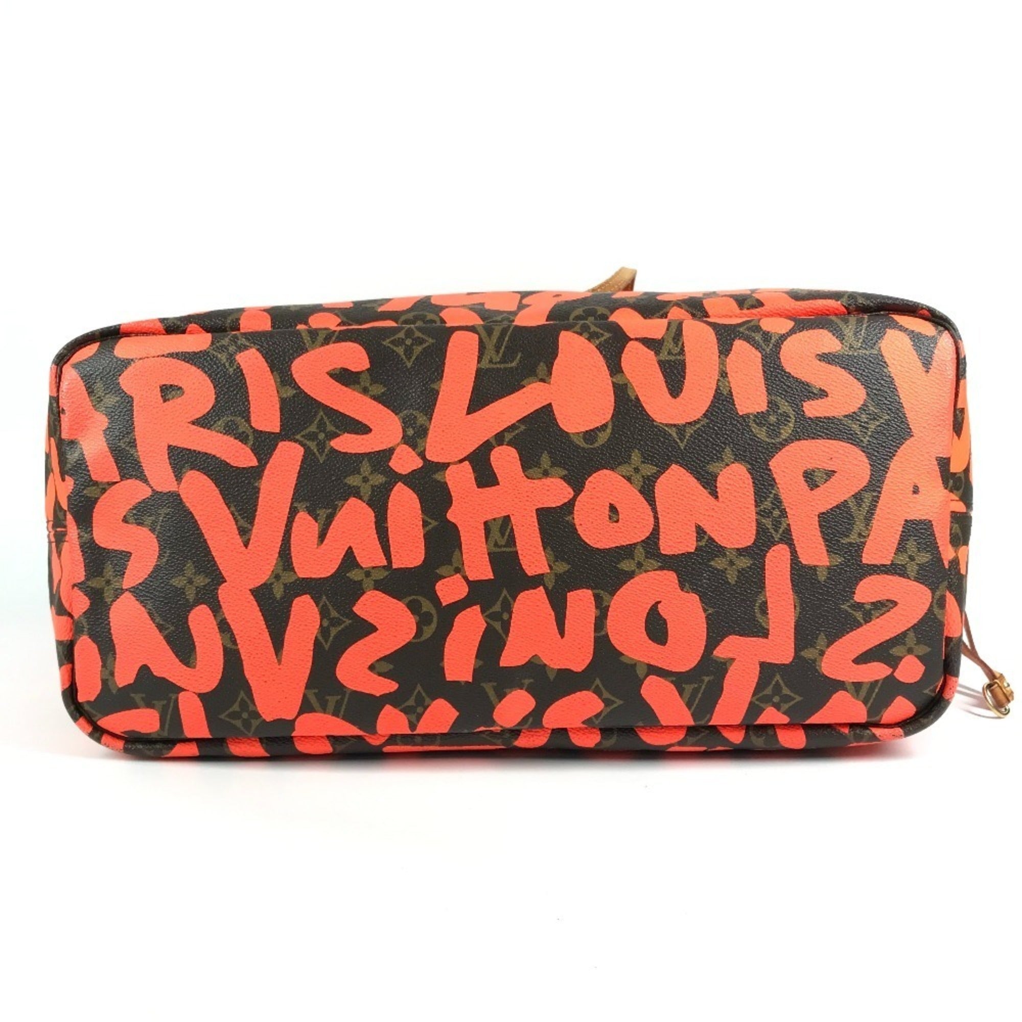 Louis Vuitton Brown Galle Orange Monogram Graffiti Shoulder Bag Tote Bag (Pre-Owned)