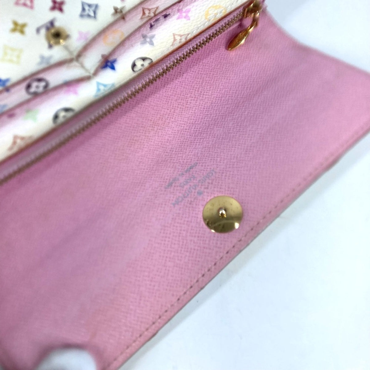 Louis Vuitton Multi-Color White Monogram Multicolore Canvas Long Wallet (Bi-Fold) (Pre-Owned)