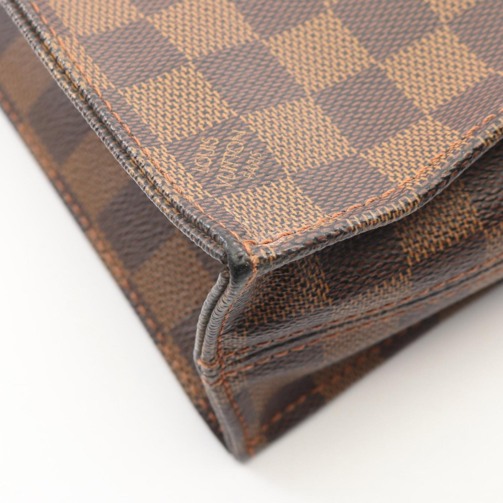 Louis Vuitton Brown Coated Canvas Leather Handbag Tote Bag (Pre-Owned)
