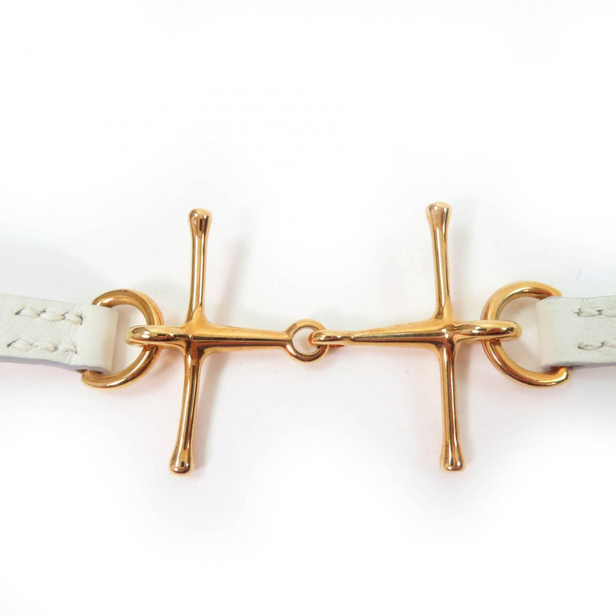 Hermes Pink Gold White Charm Bracelet (Pre-Owned)