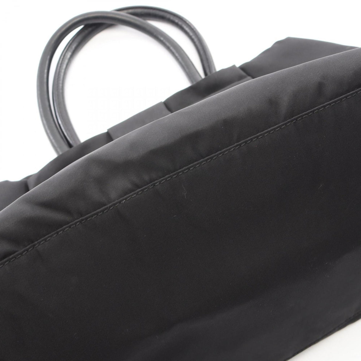 Prada Black Nylon Leather Handbag (Pre-Owned)
