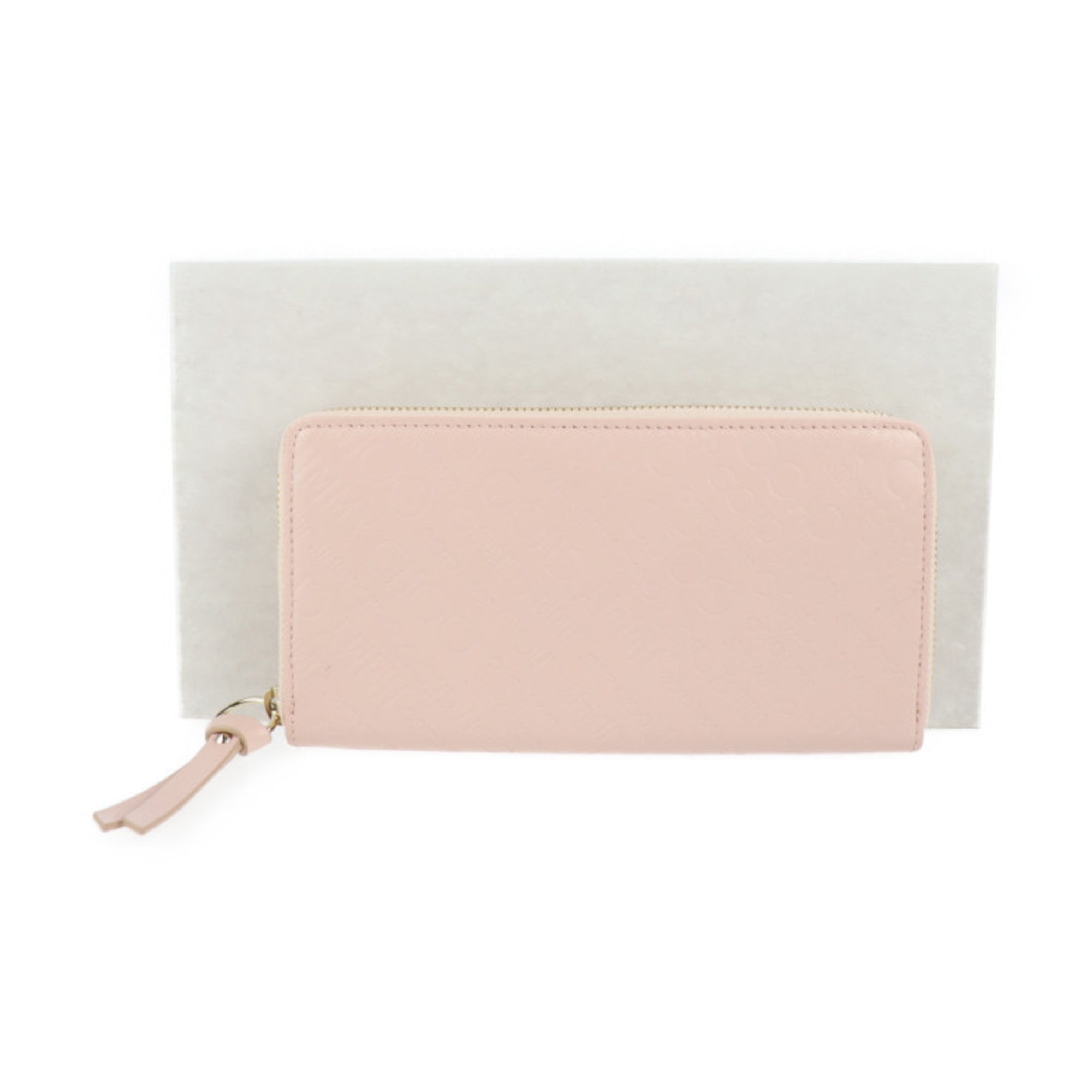 Jimmy Choo Pink Embossed Long Wallet (Bi-Fold) (Pre-Owned)