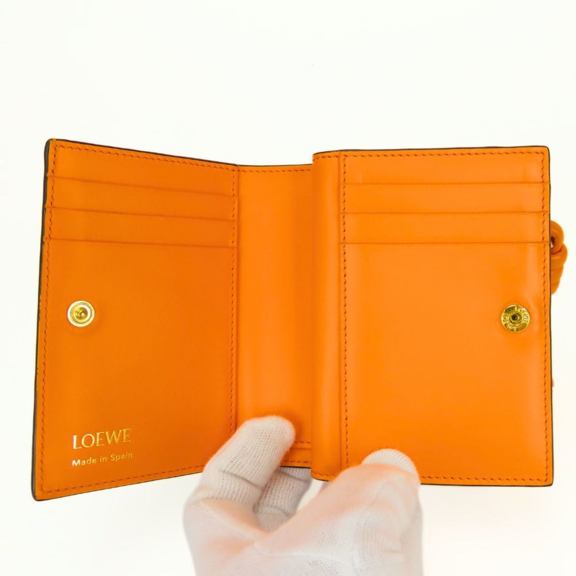 Loewe Black Orange Leather Wallet (Bi-Fold) (Pre-Owned)