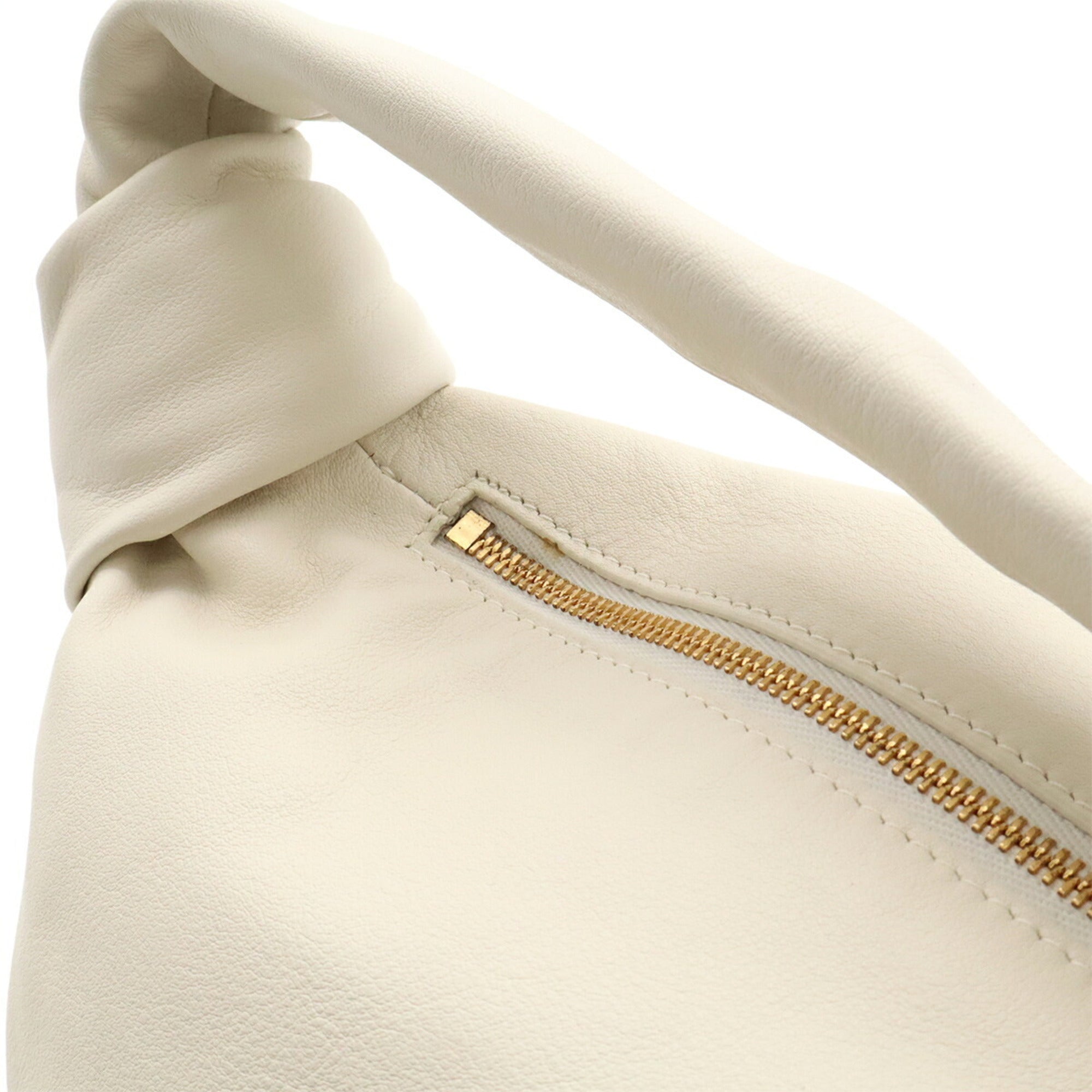 Bottega Veneta White Leather Handbag (Pre-Owned)