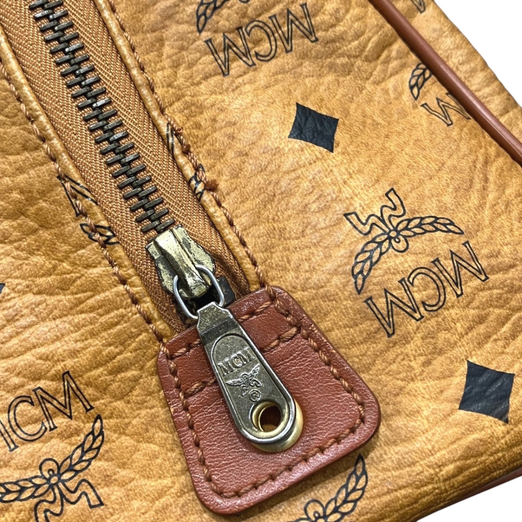 Mcm Visetos Brown Pvc Leather Handbag (Pre-Owned)