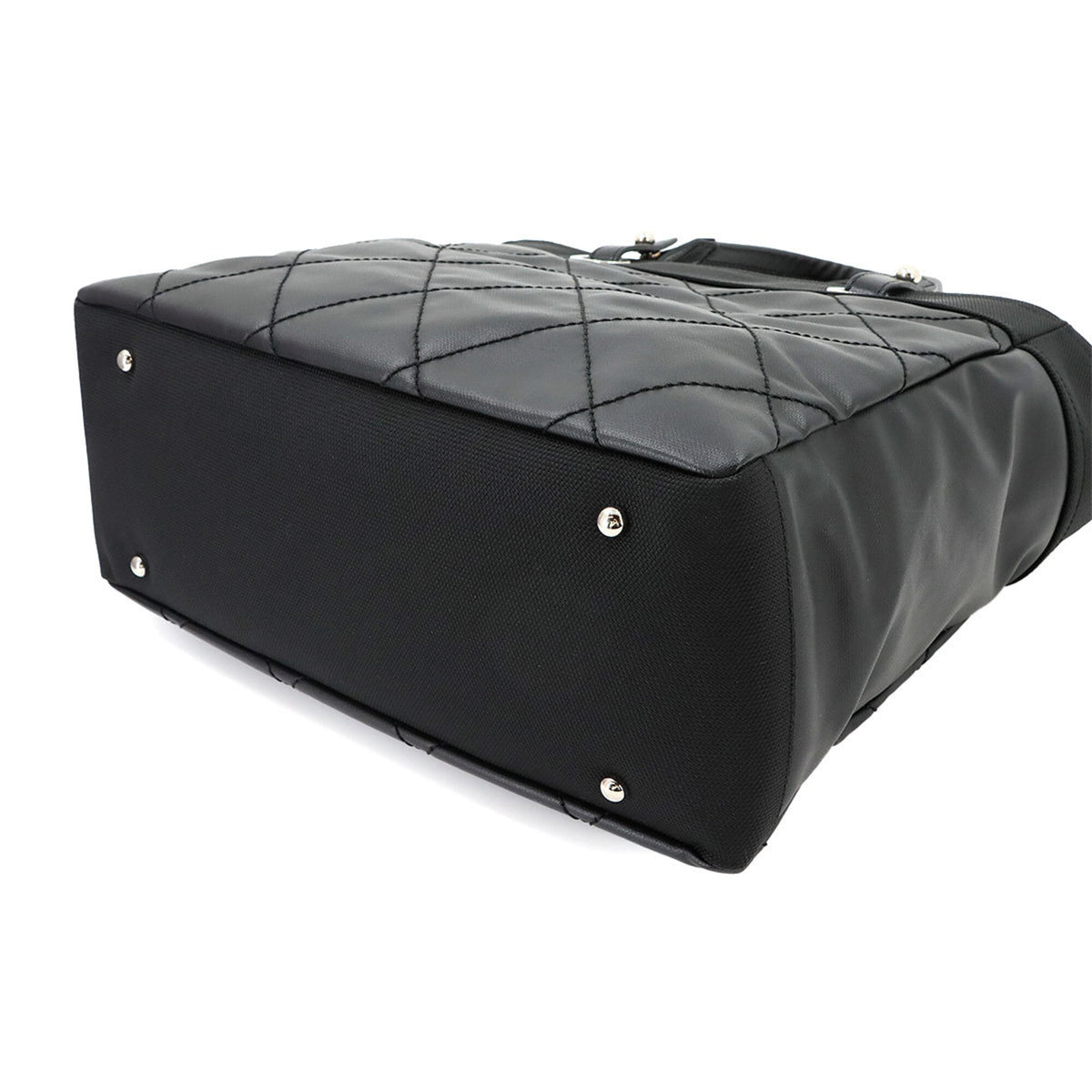 Chanel Black Nylon Pvc Leather Handbag Tote Bag (Pre-Owned)