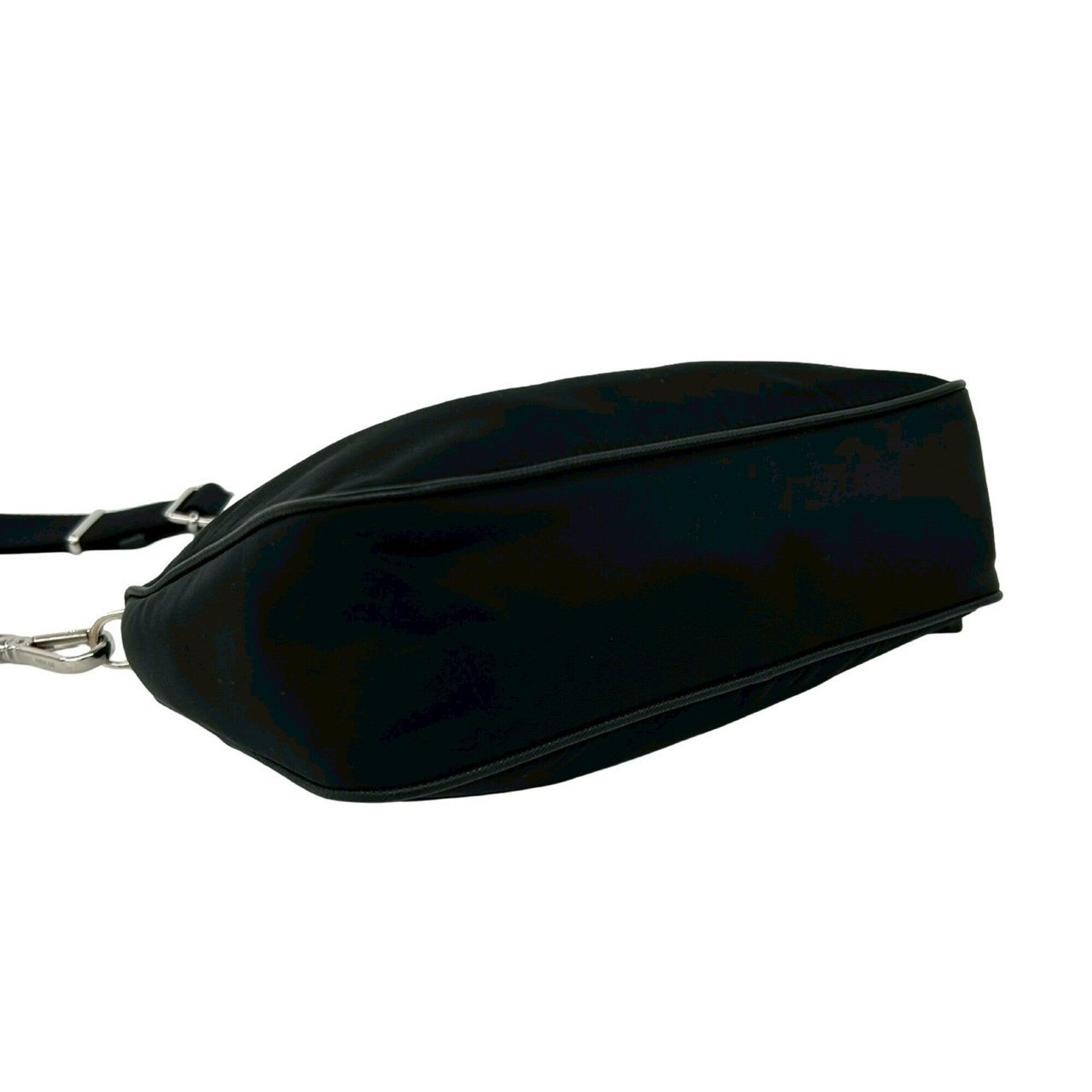 Prada Black Nylon Leather Shoulder Bag (Pre-Owned)