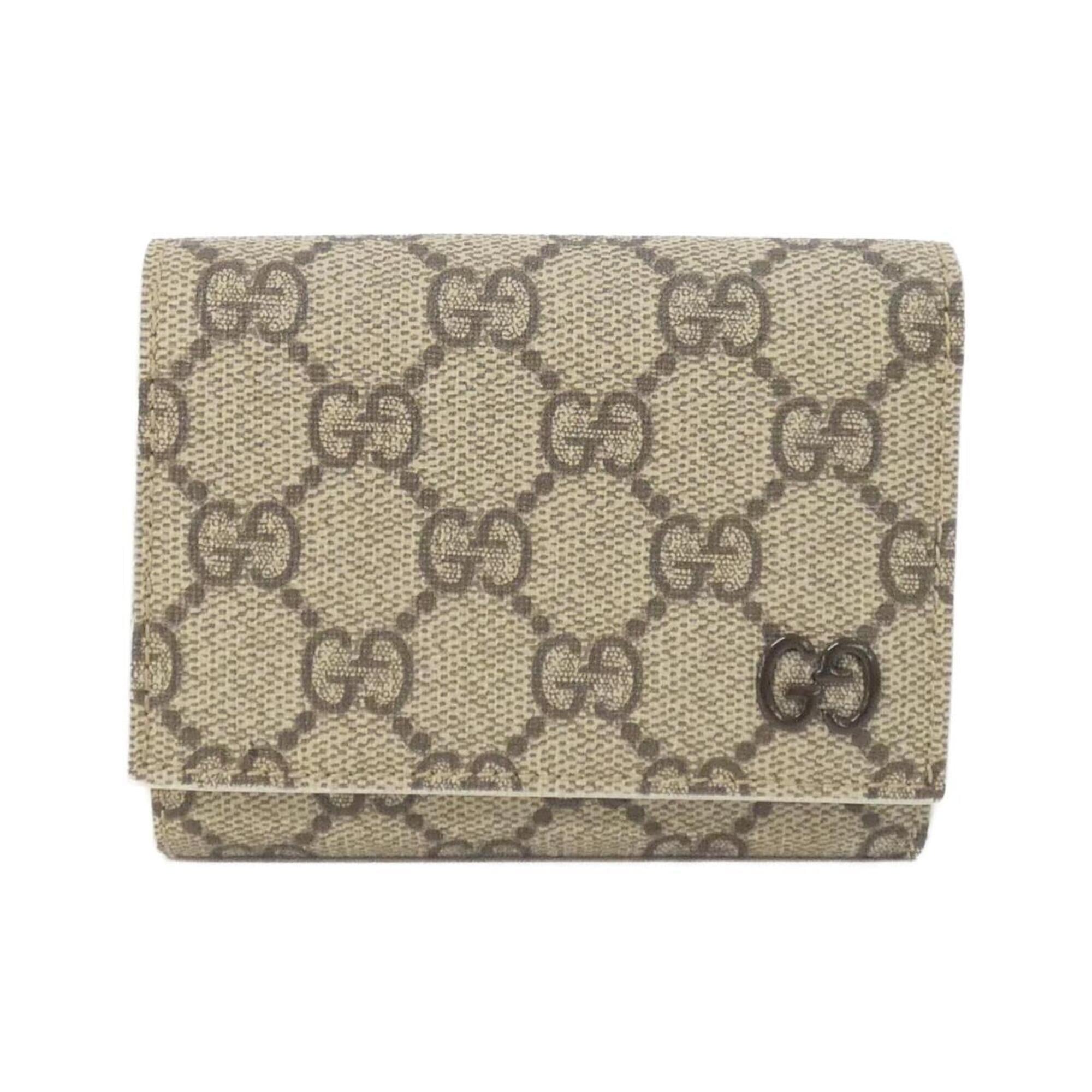 Gucci Beige Ivory Gg Supreme Wallet (Tri-Fold) (Pre-Owned)