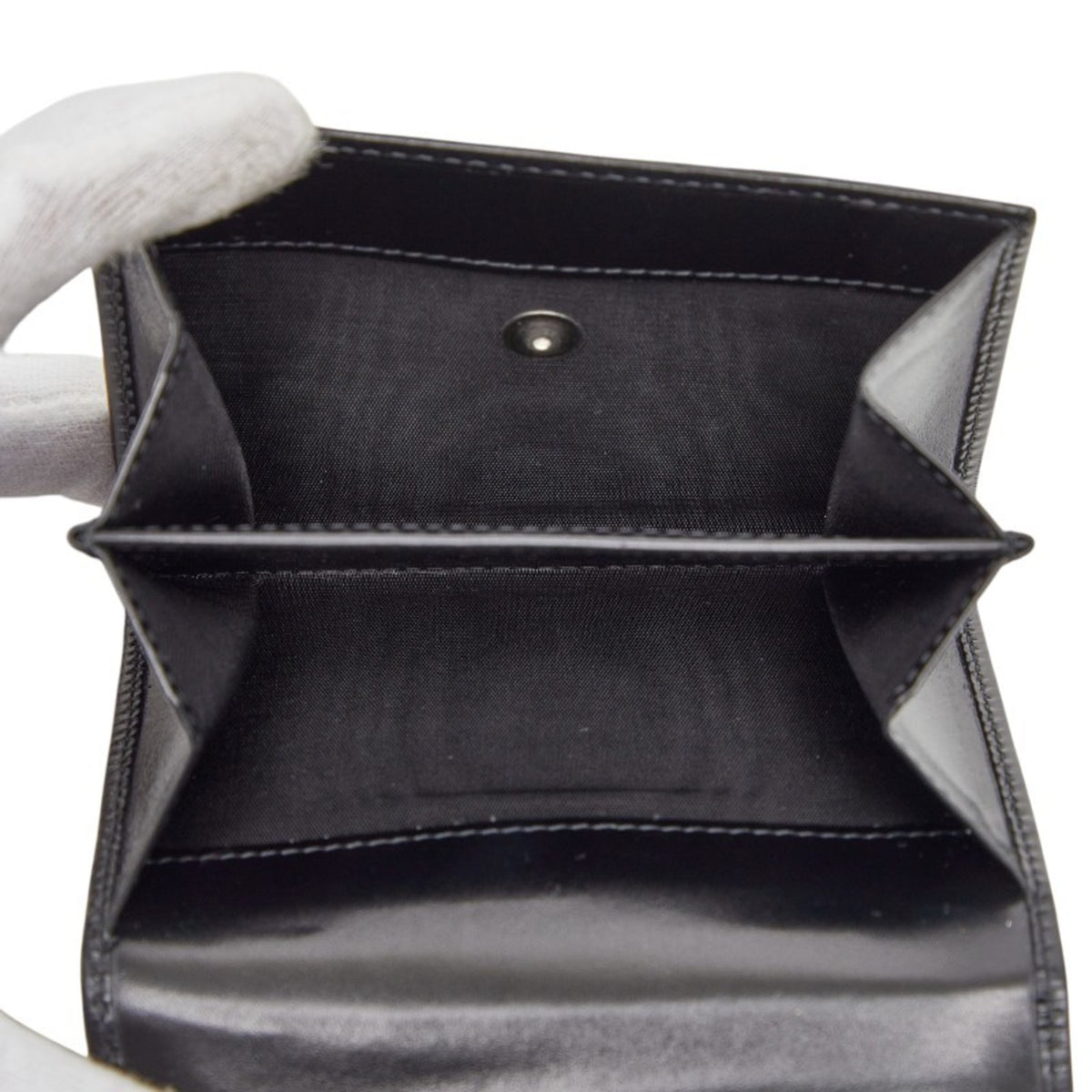 Prada Black Leather Coin Purse/Coin Case (Pre-Owned)