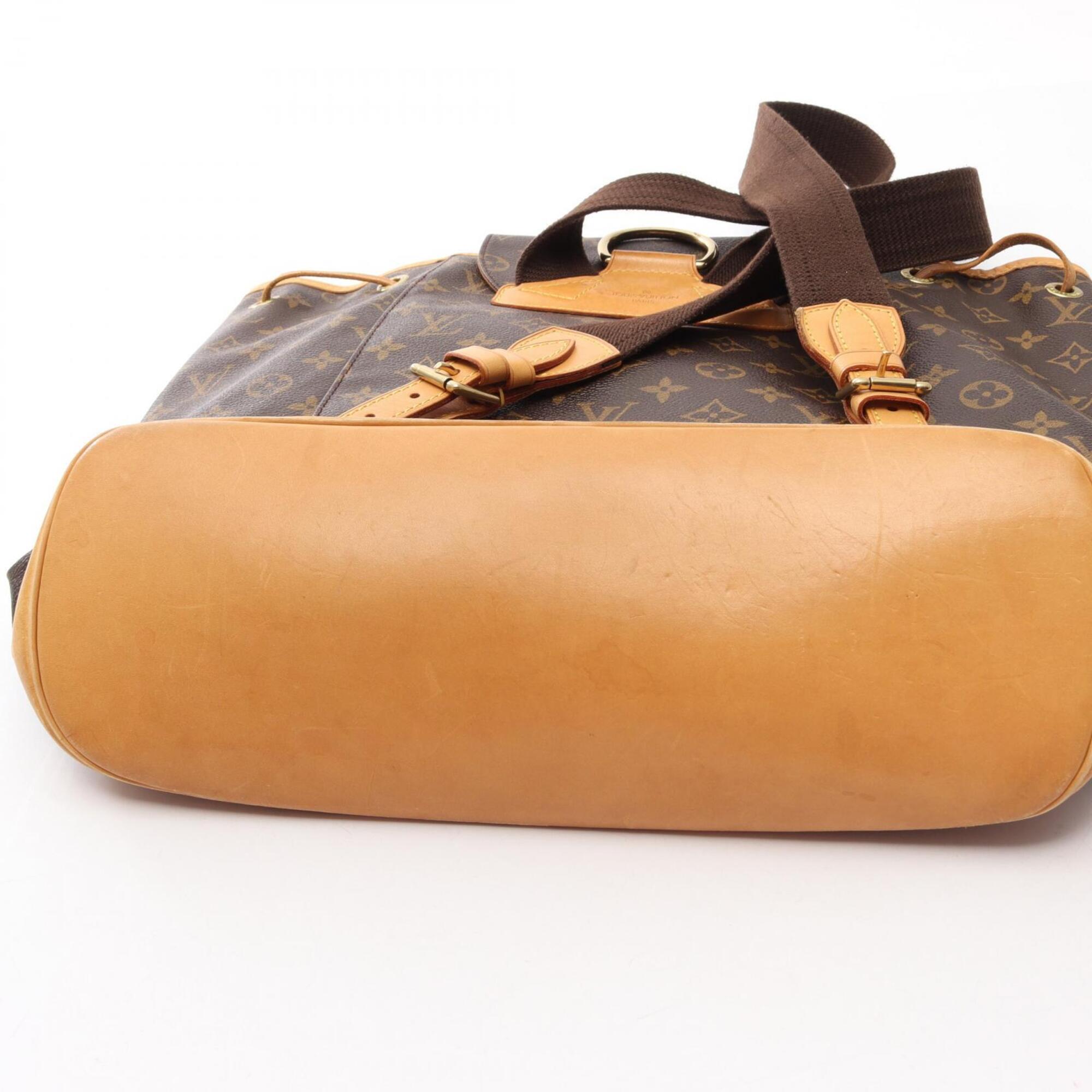 Louis Vuitton Brown Pvc Leather Backpack Handbag (Pre-Owned)