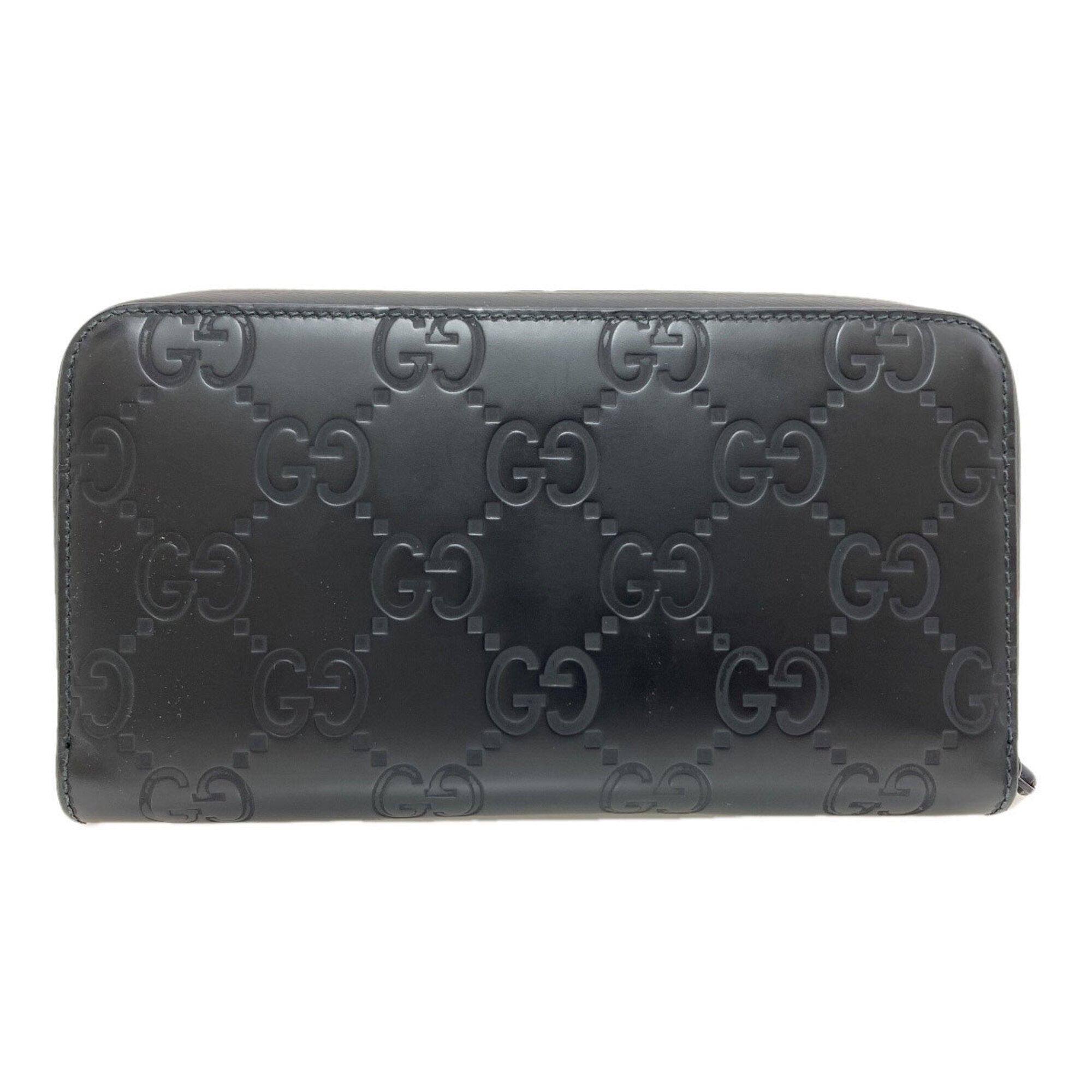 Gucci Black Rubber Long Wallet (Bi-Fold) (Pre-Owned)
