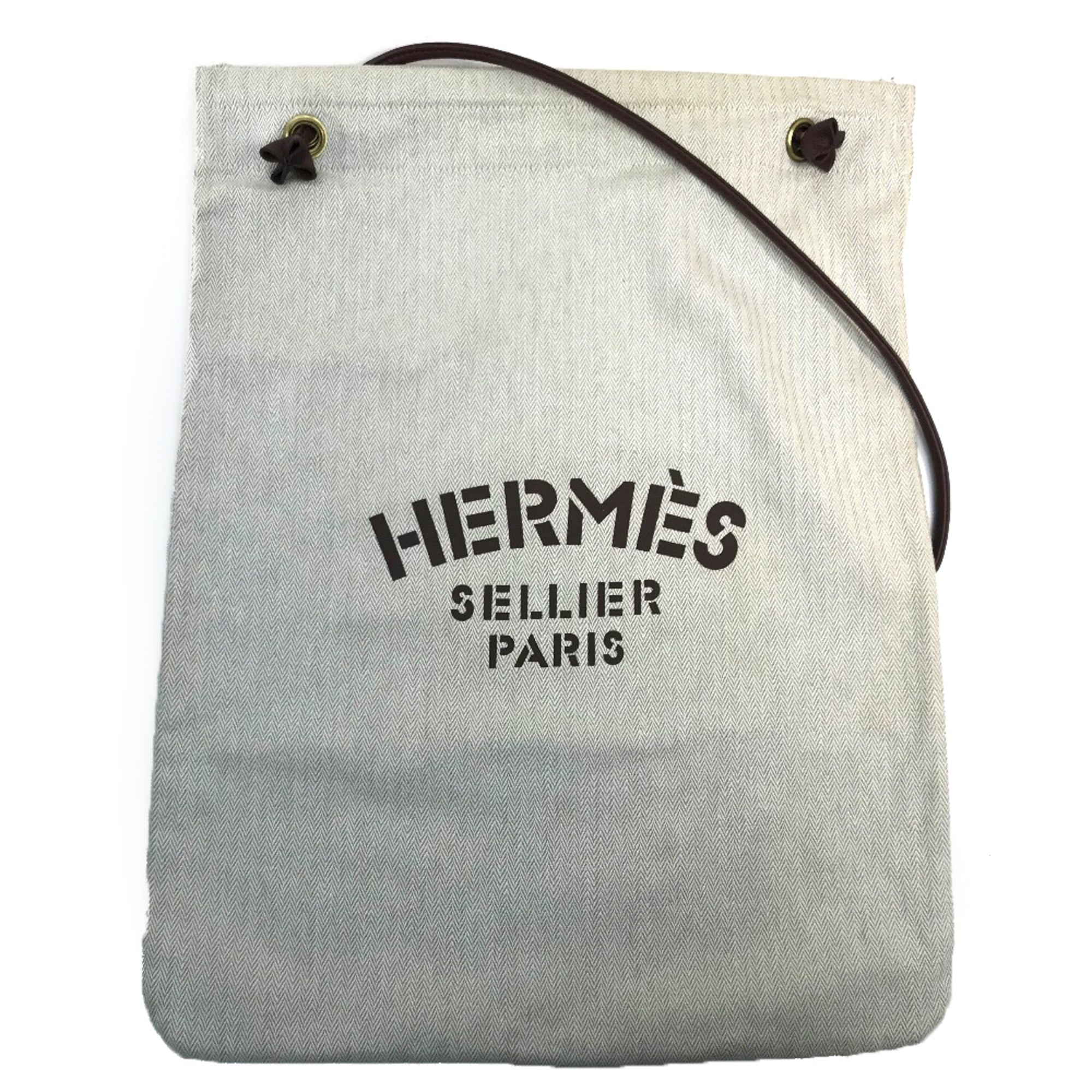 Hermes Natural Canvas Shoulder Bag Tote Bag (Pre-Owned)