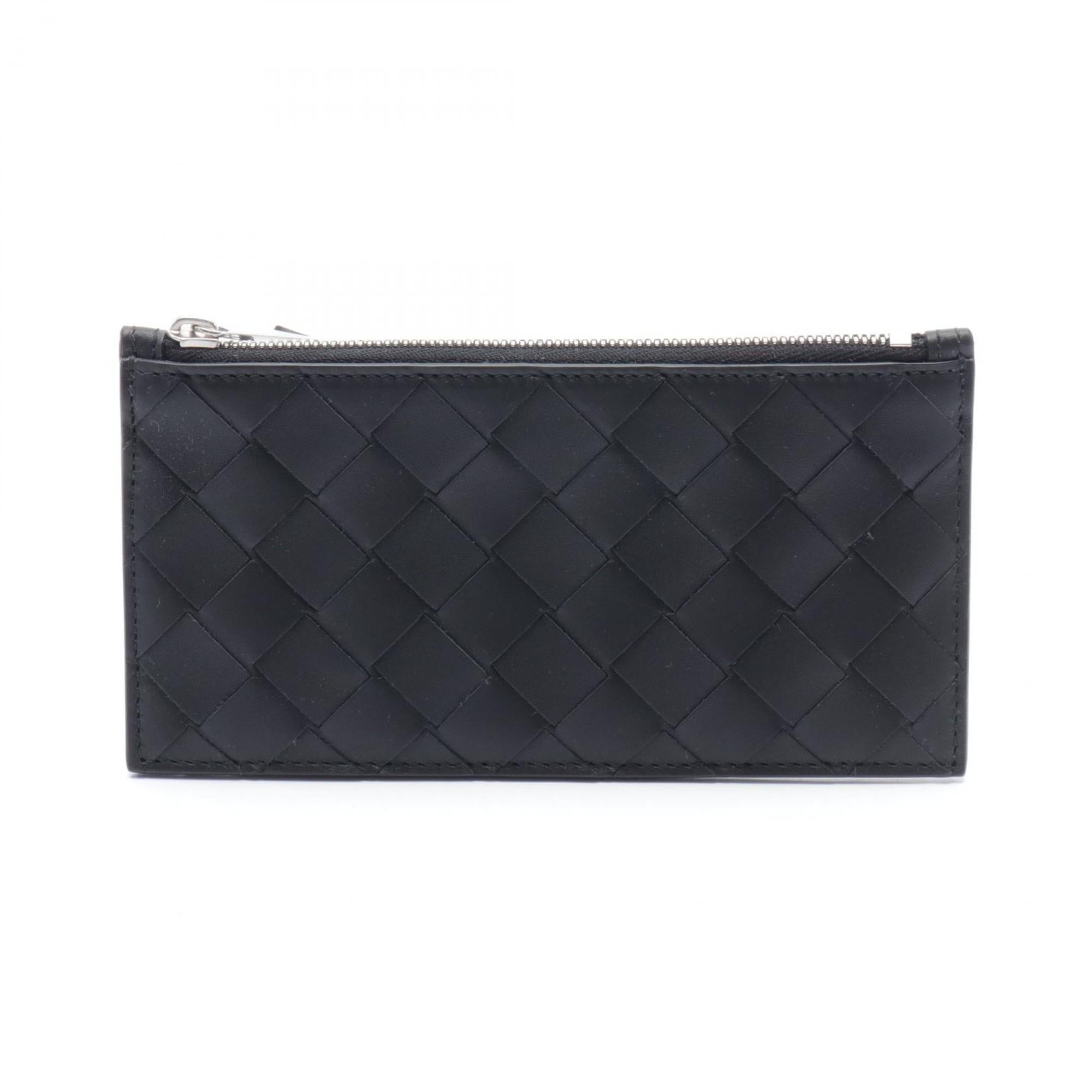 Bottega Veneta Black Intrecciato Coin Purse/Coin Case (Pre-Owned)