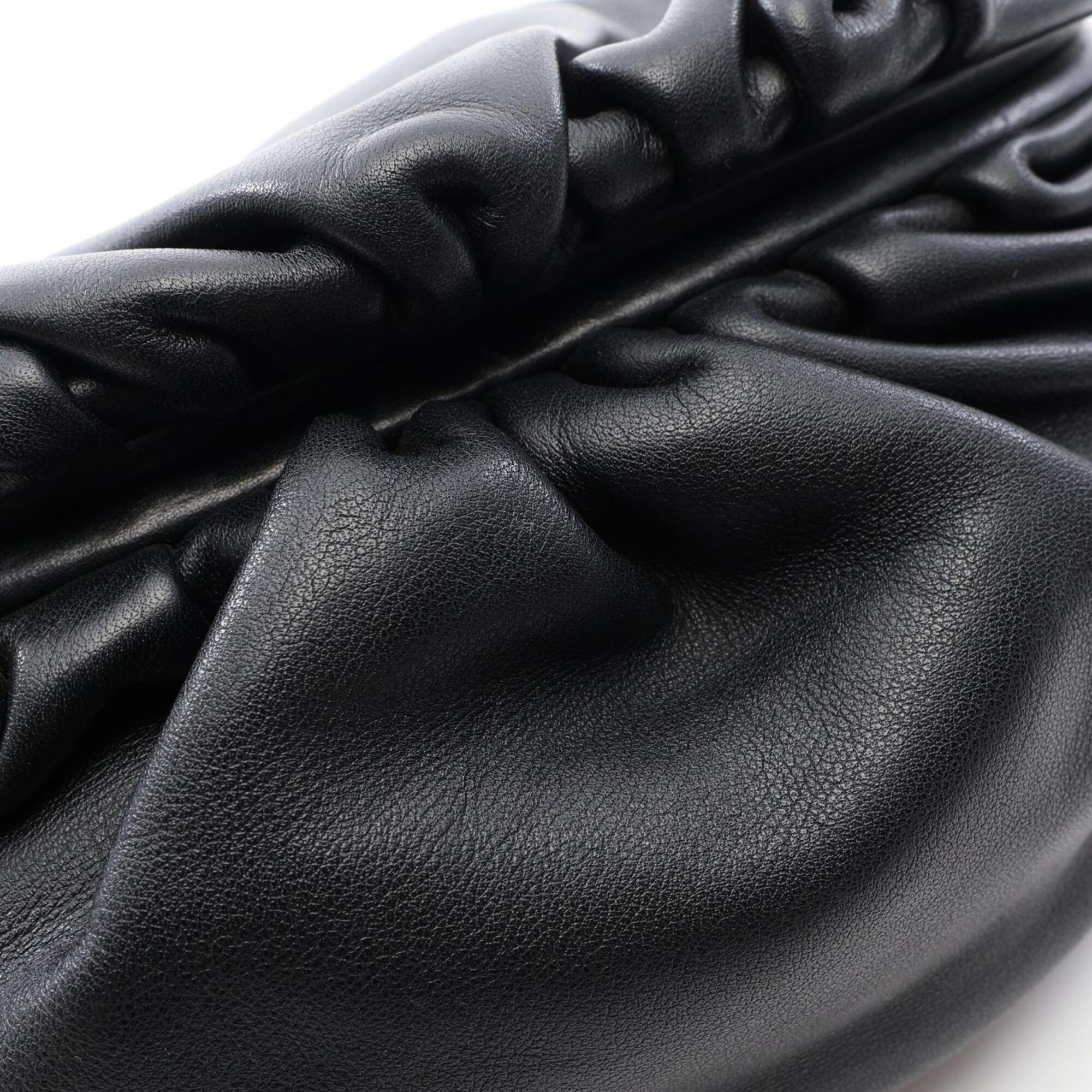 Bottega Veneta Black Leather Fanny Pack Handbag Pouch (Pre-Owned)