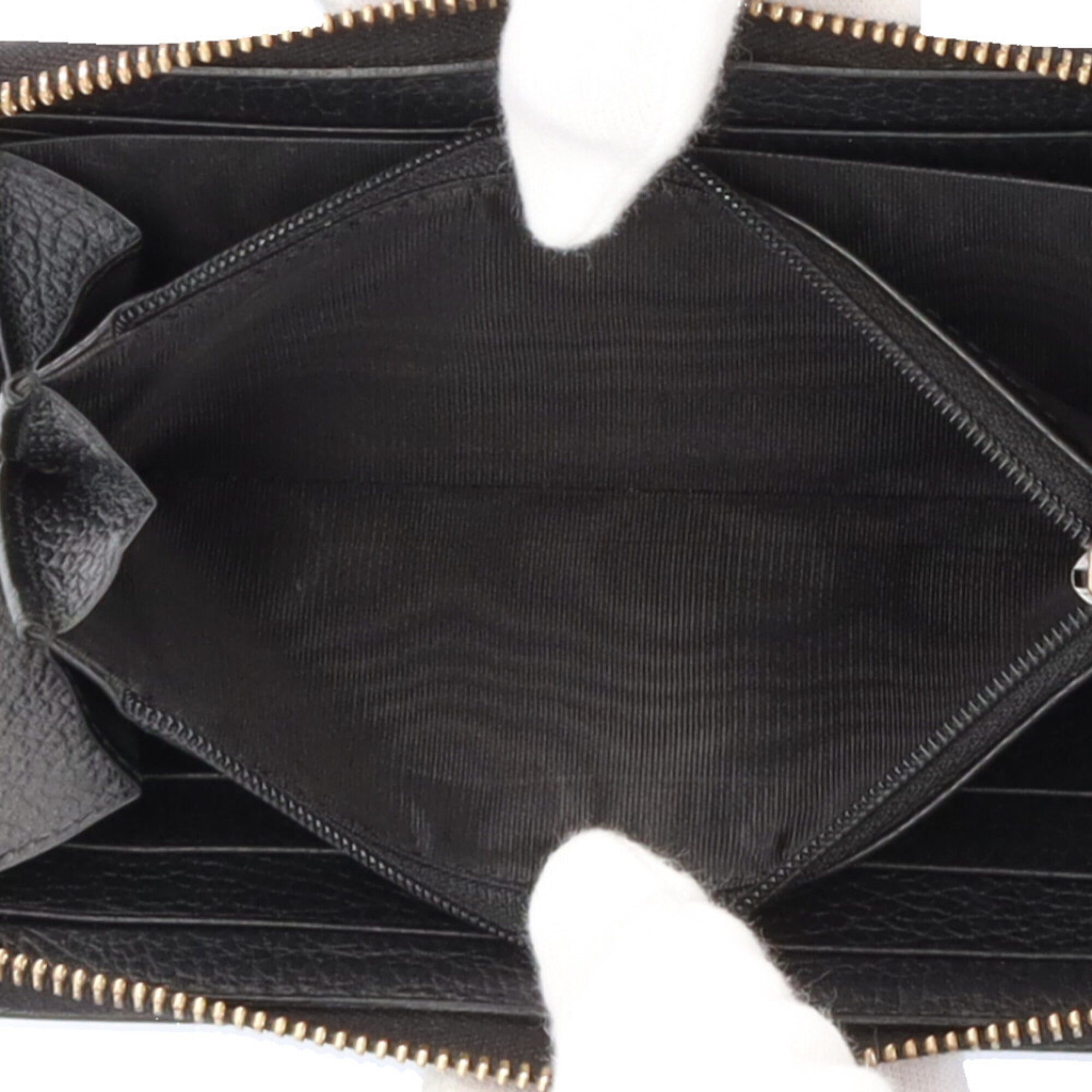 Gucci Black Leather Long Wallet (Bi-Fold) (Pre-Owned)