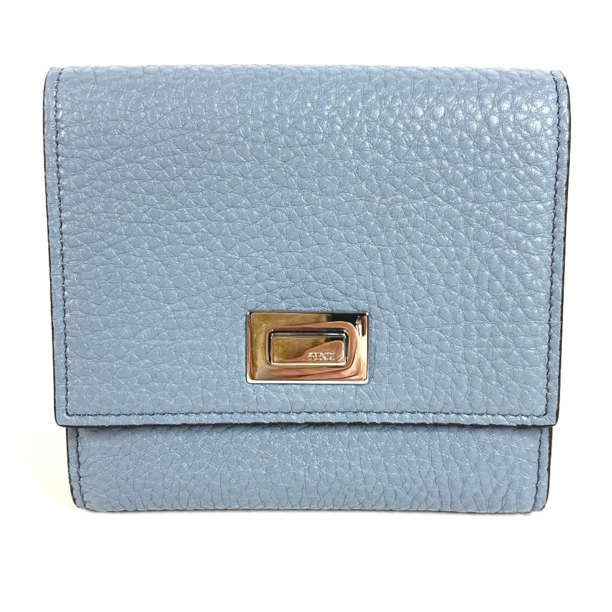 Fendi Blue Leather Wallet (Bi-Fold) (Pre-Owned)