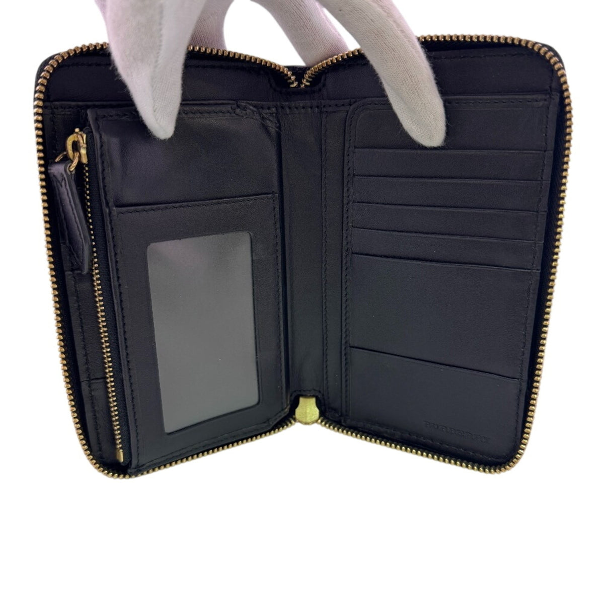 Burberry Black Leather Wallet (Bi-Fold) (Pre-Owned)