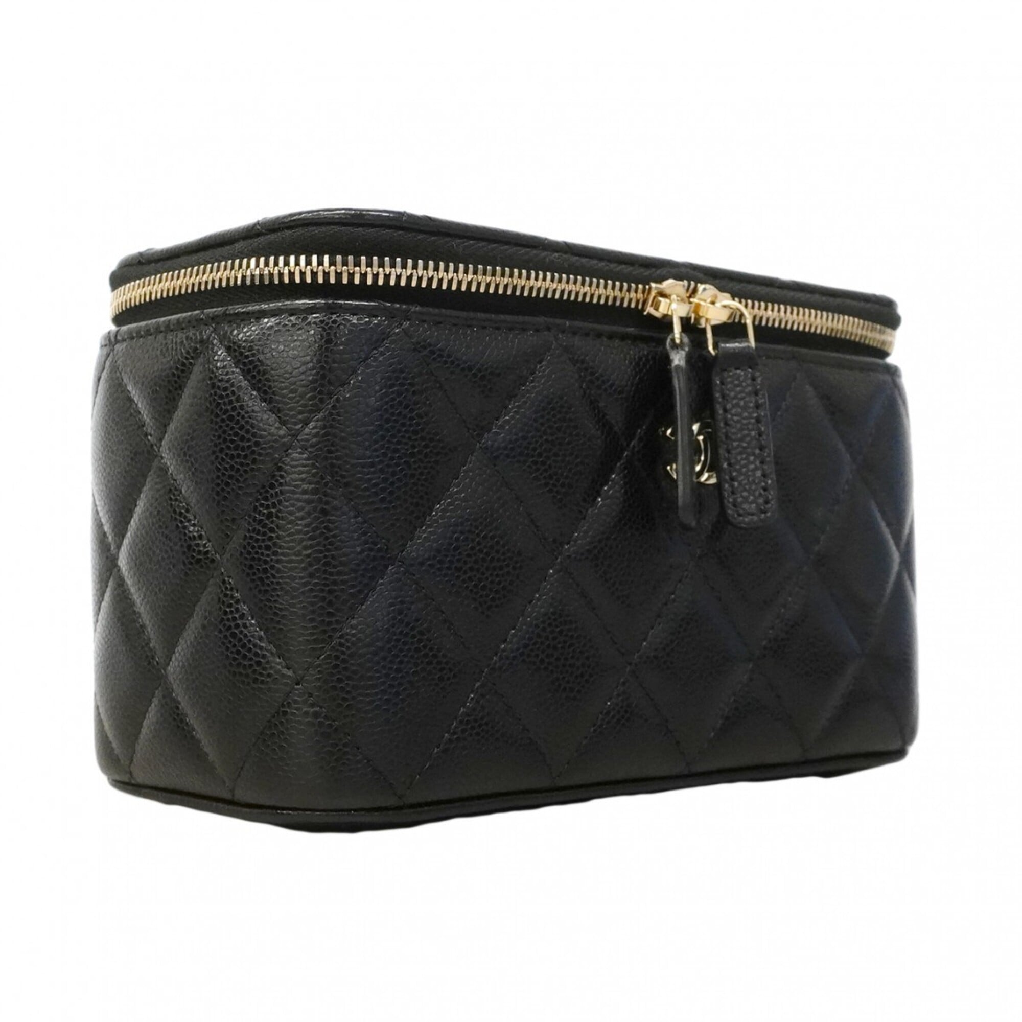 Chanel Black Grained Calfskin Vanity Bag (Pre-Owned)