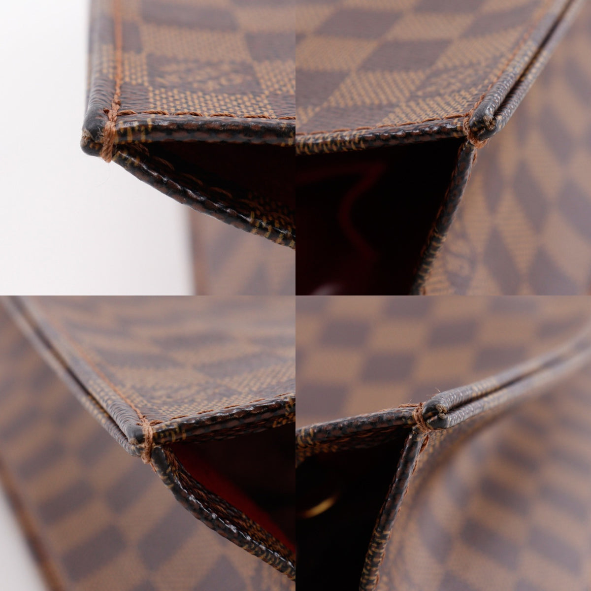 Louis Vuitton Brown Damier Canvas Handbag Tote Bag (Pre-Owned)