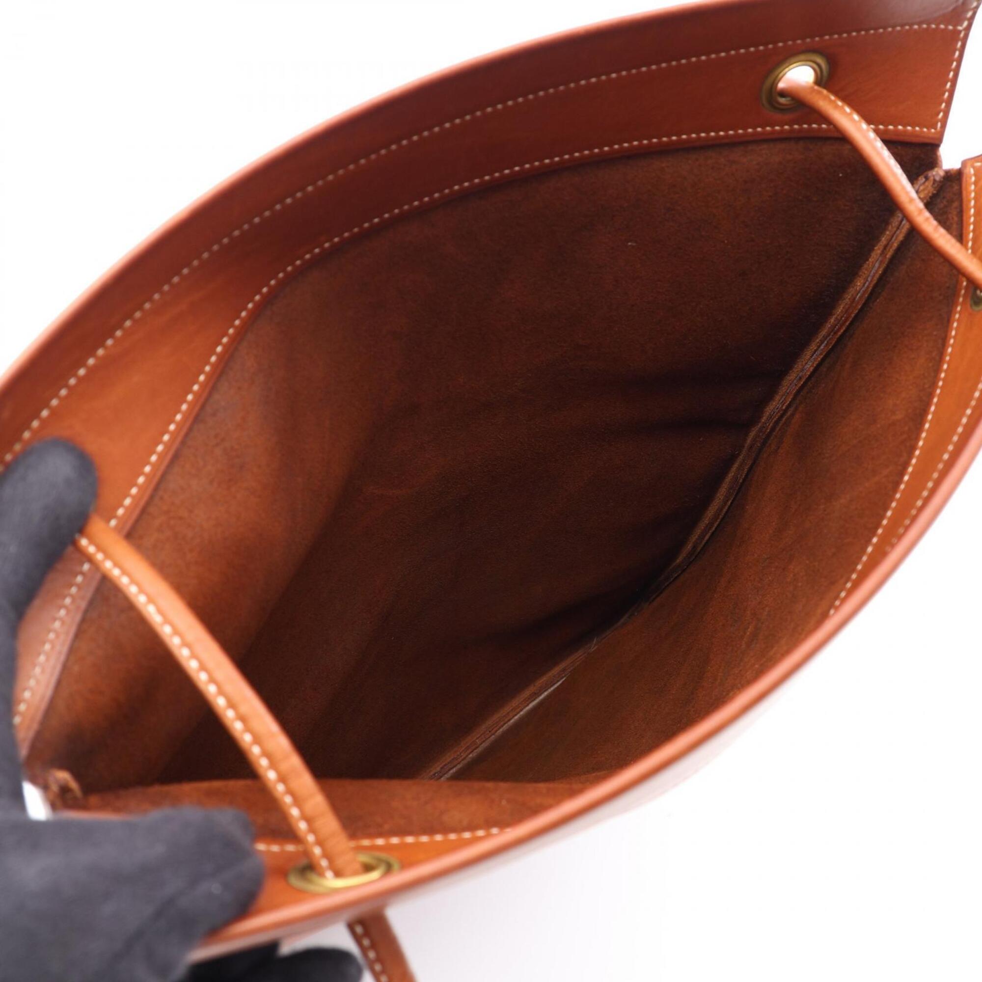 Hermes Brown Fauve Barenia Leather Handbag Shoulder Bag (Pre-Owned)