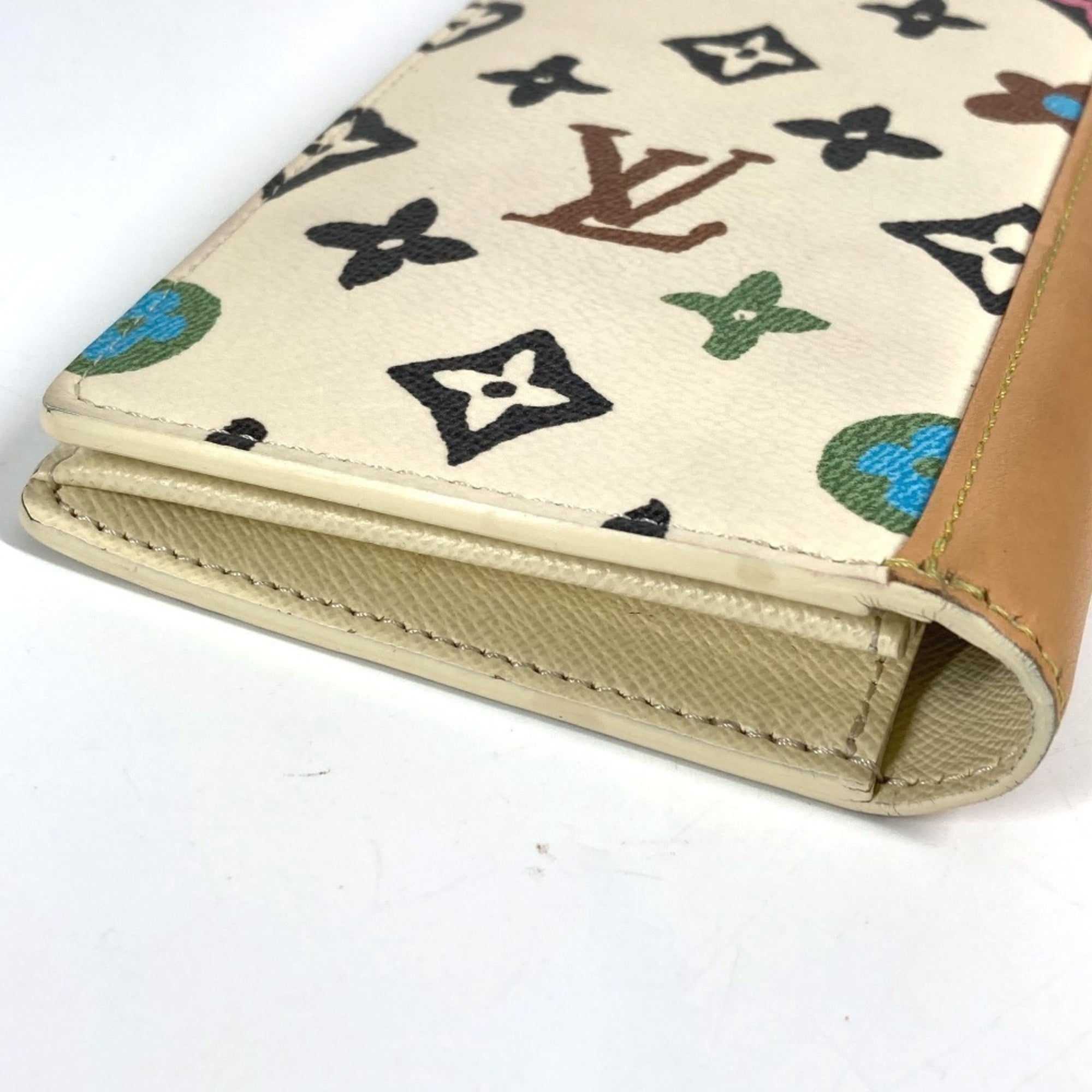Louis Vuitton Monogram Multi-Color White Monogram Long Wallet (Bi-Fold) (Pre-Owned)