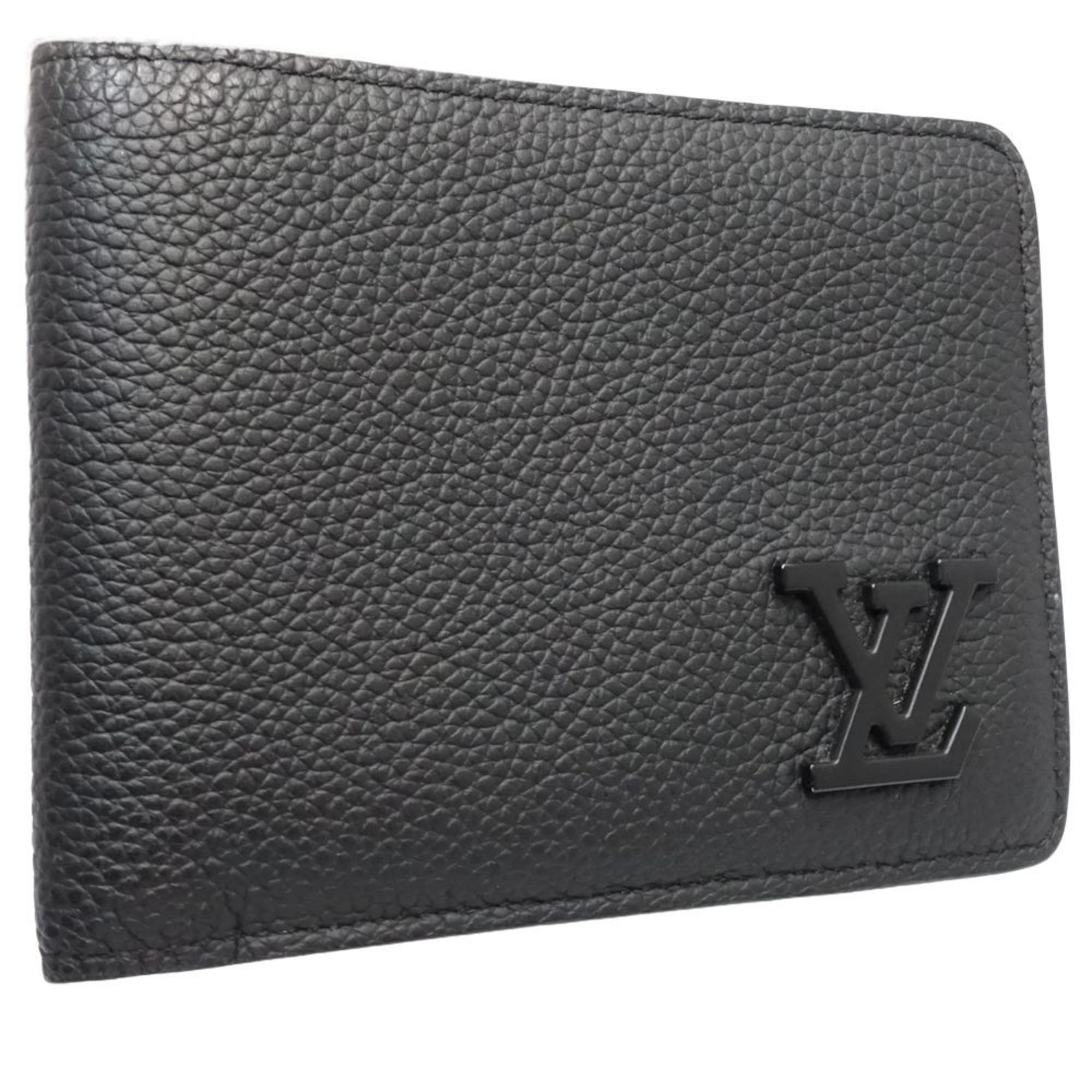 Louis Vuitton Black Leather Wallet (Bi-Fold) (Pre-Owned)