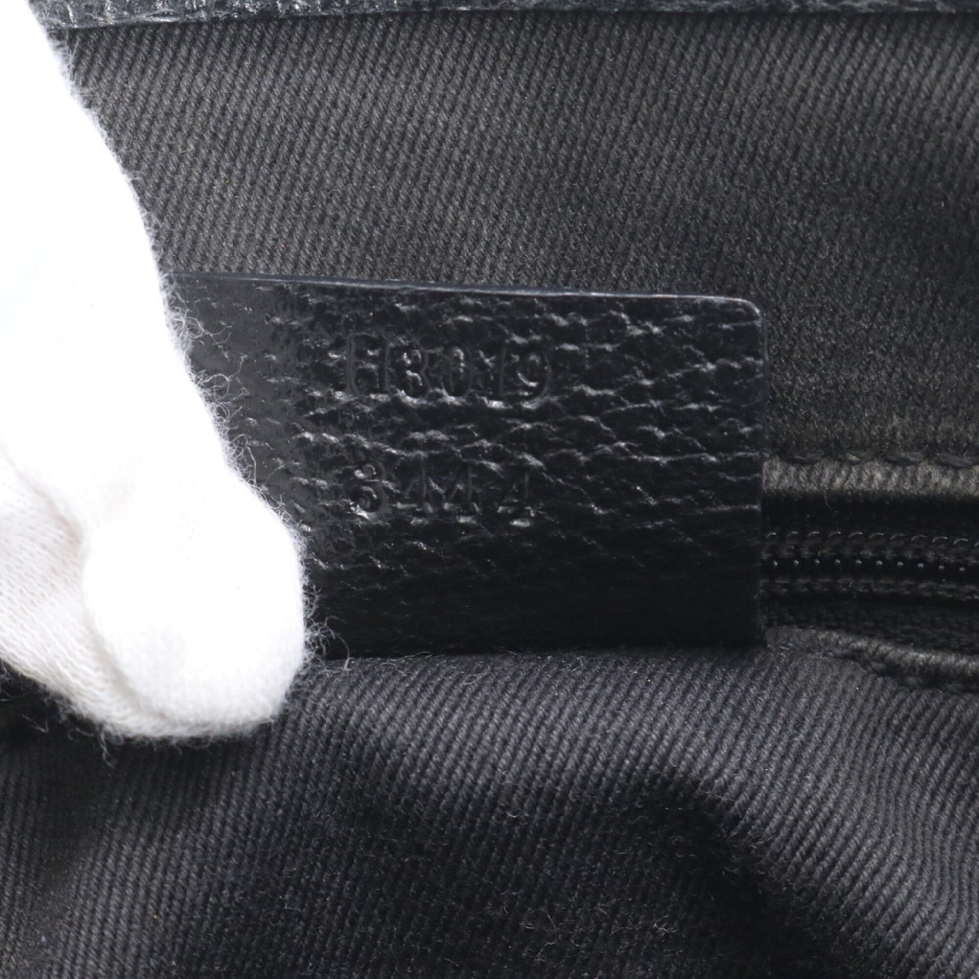 Gucci Black White Leather Canvas (Pre-Owned)