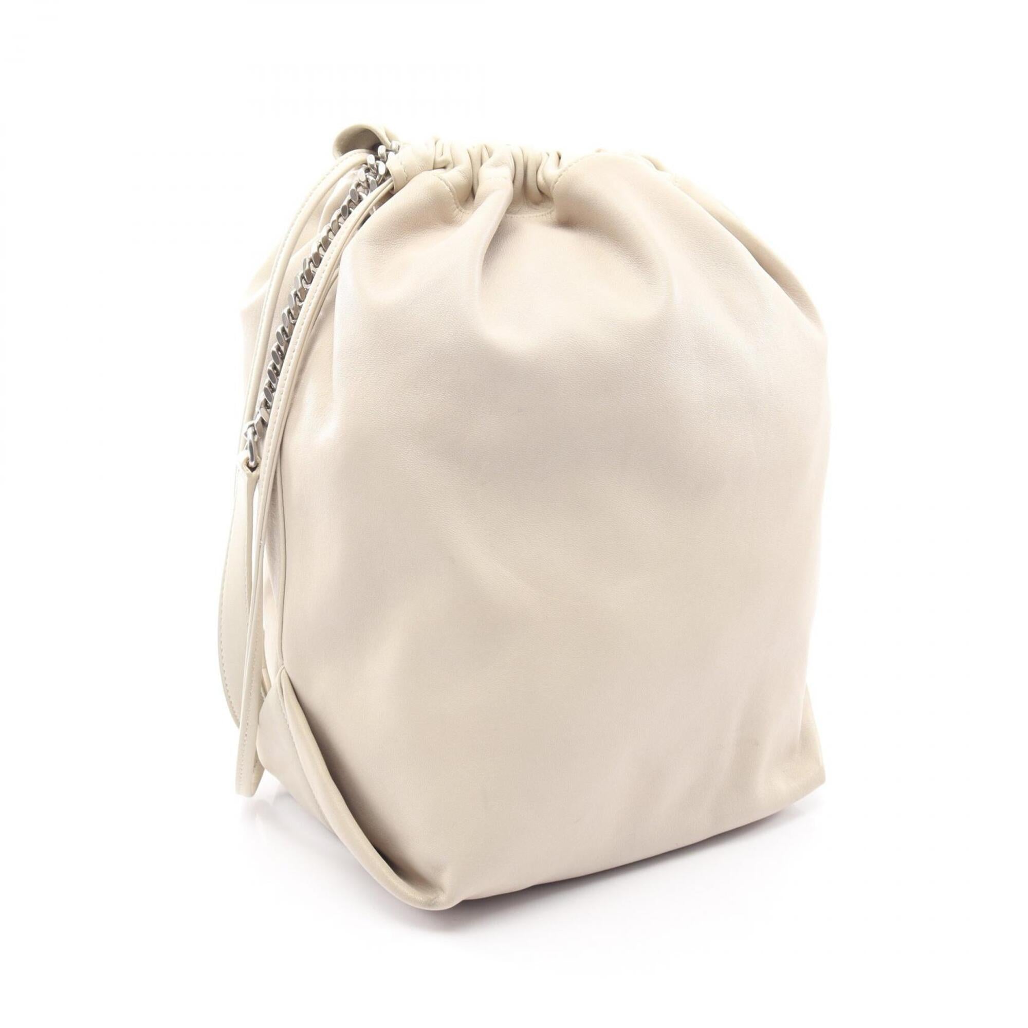 Saint Laurent Ivory Leather Handbag Pouch Shoulder Bag (Pre-Owned)