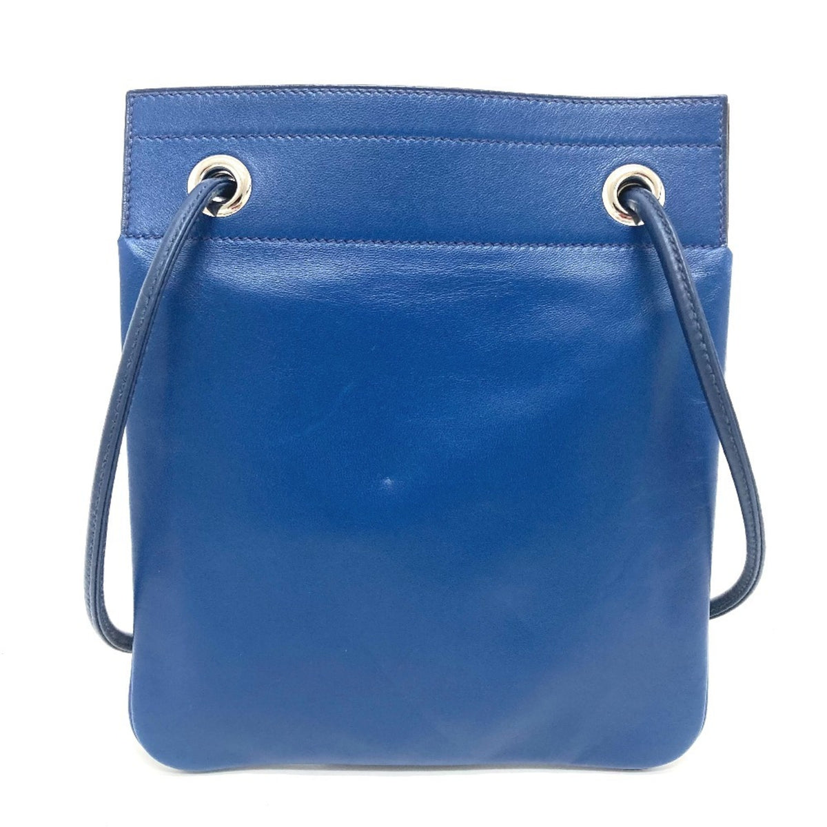 Hermes Blue Swift Leather Pochette Shoulder Bag (Pre-Owned)