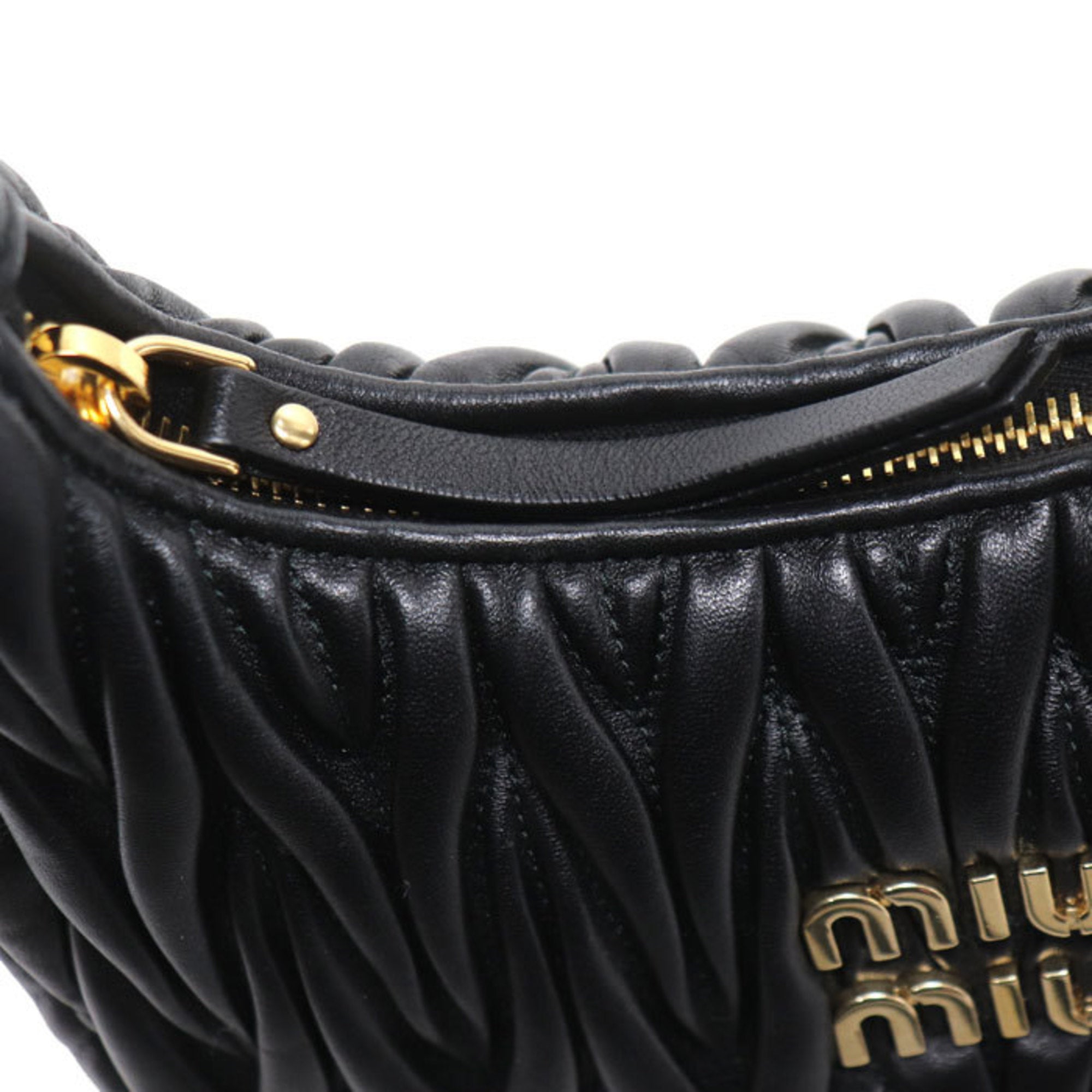 Miu Miu Black Leather Shoulder Bag (Pre-Owned)