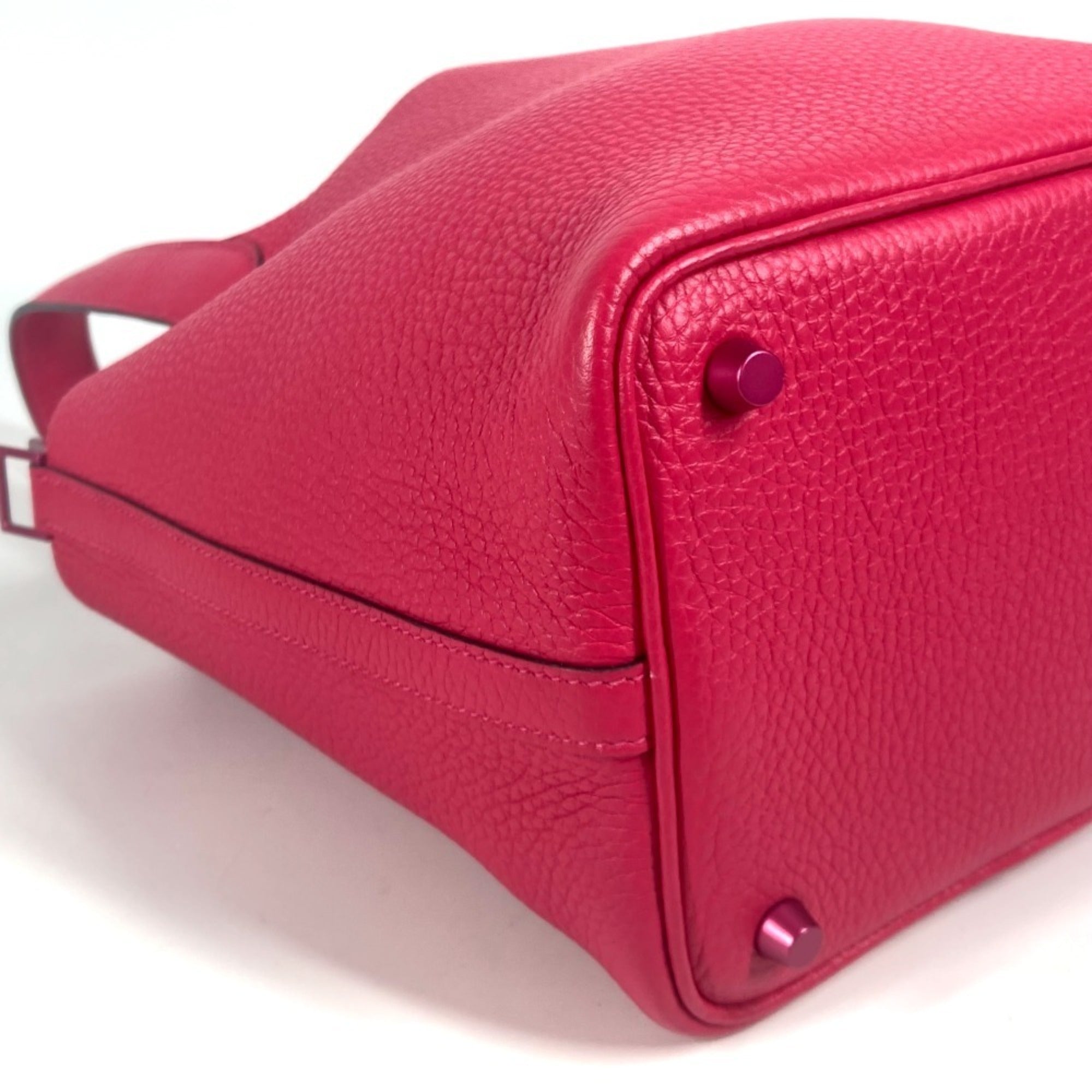 Hermes Pink Taurillon Clemence Leather Handbag (Pre-Owned)