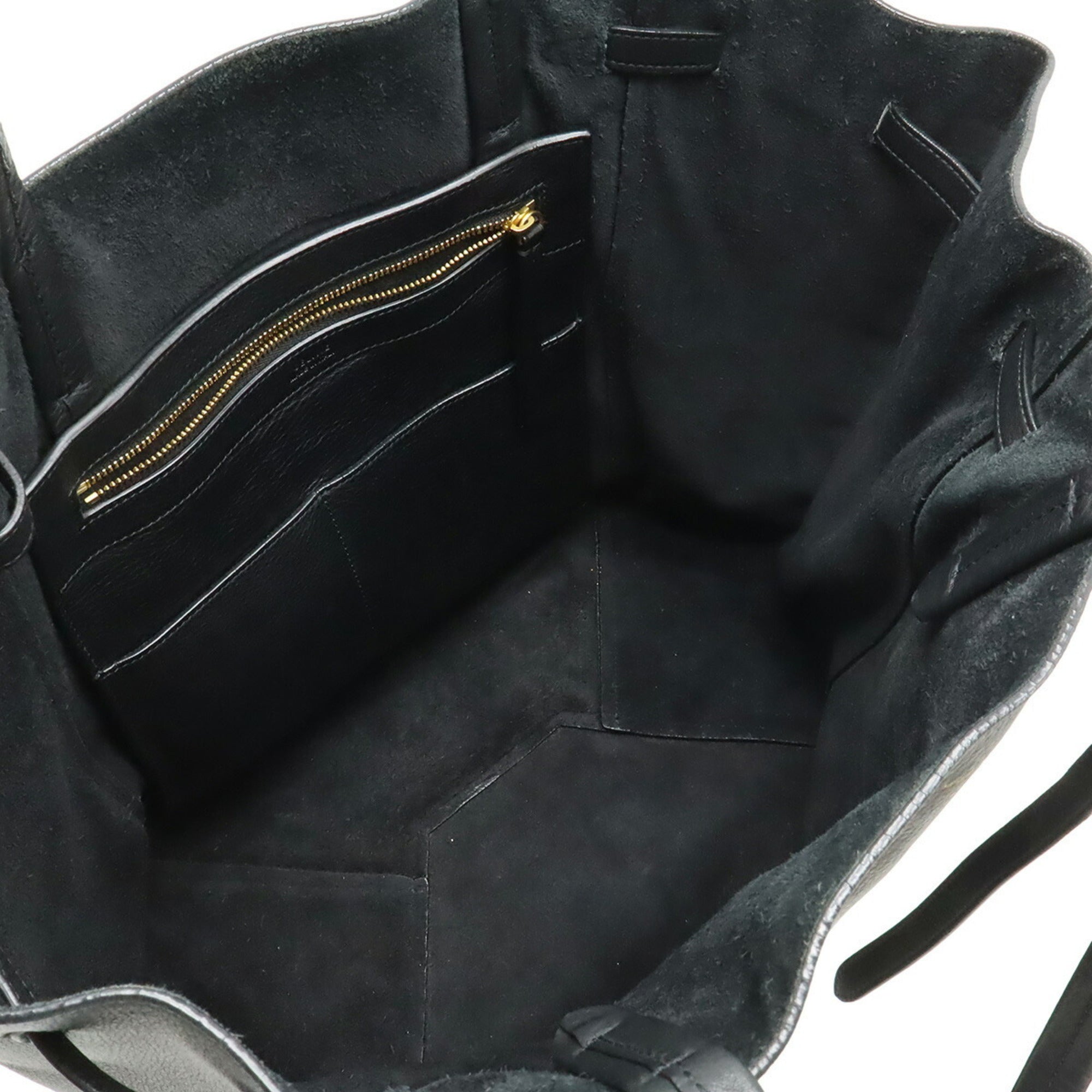 Celine Black Leather Shoulder Bag Tote Bag (Pre-Owned)