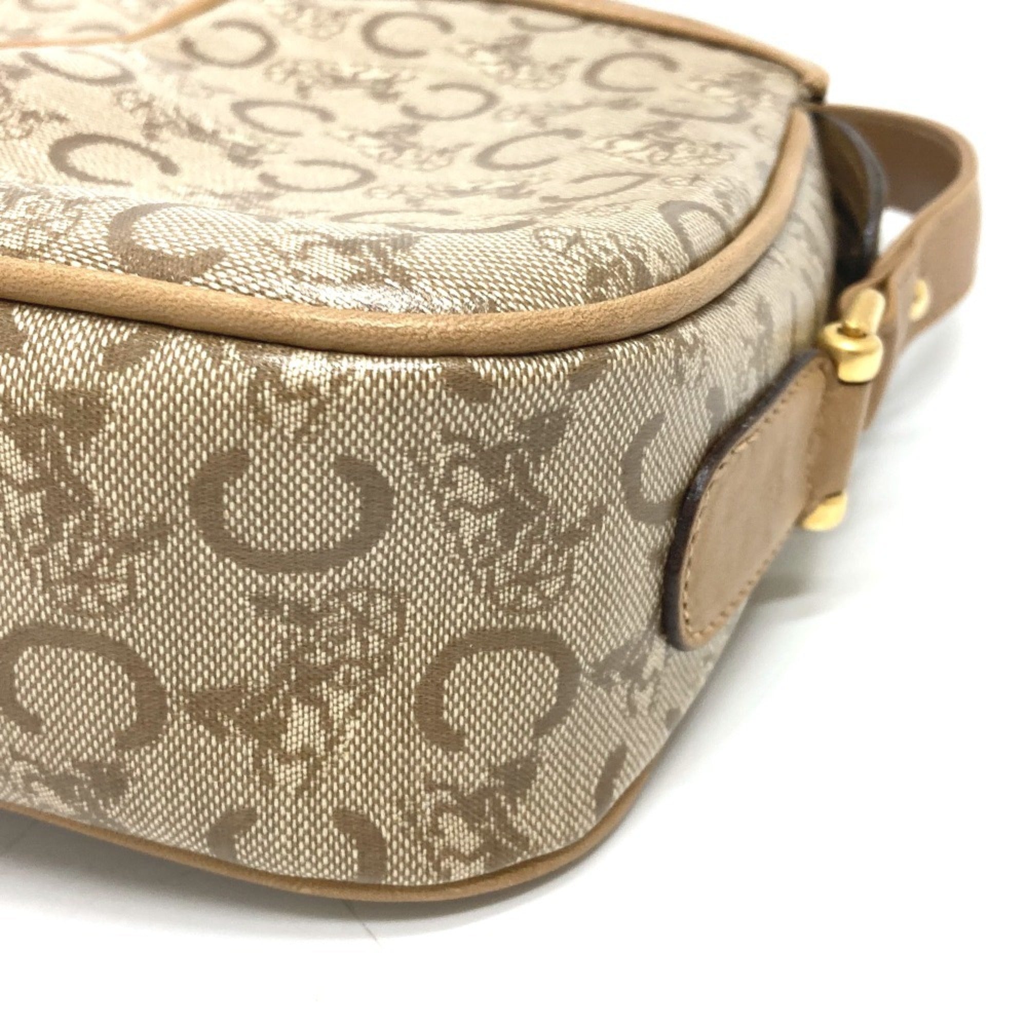 Celine Macadam Beige Pvc Leather Shoulder Bag (Pre-Owned)