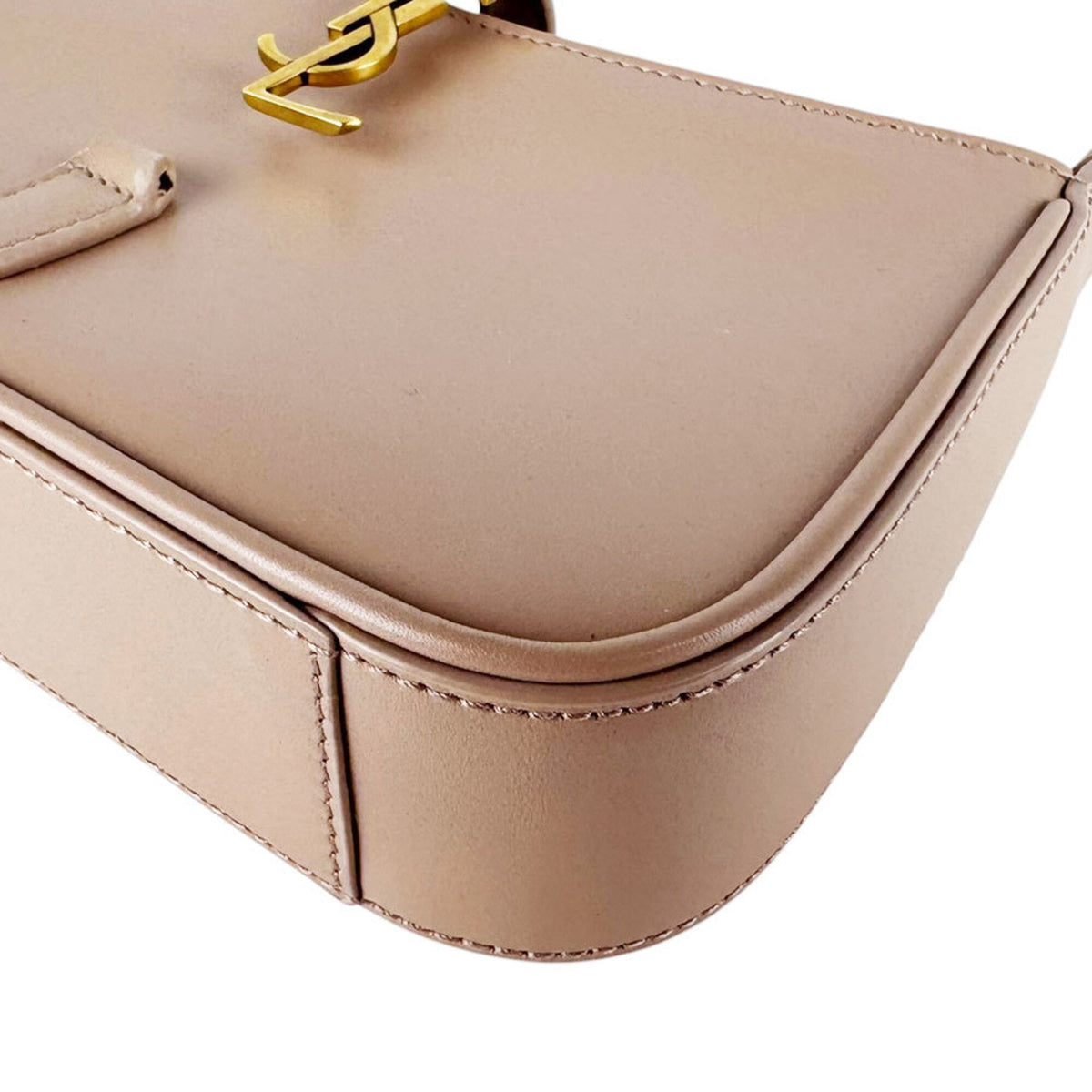 Saint Laurent Pink Beige Leather Handbag (Pre-Owned)