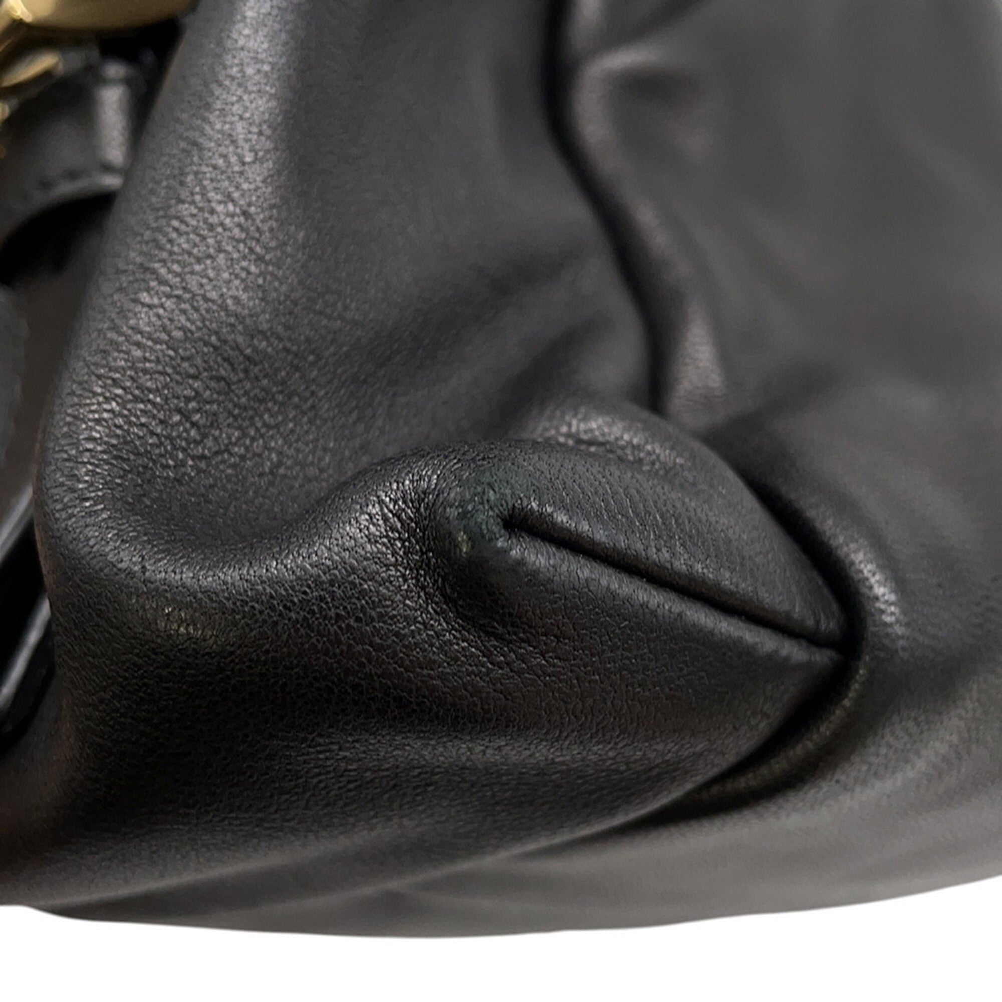 Prada Black Leather Handbag Shoulder Bag (Pre-Owned)