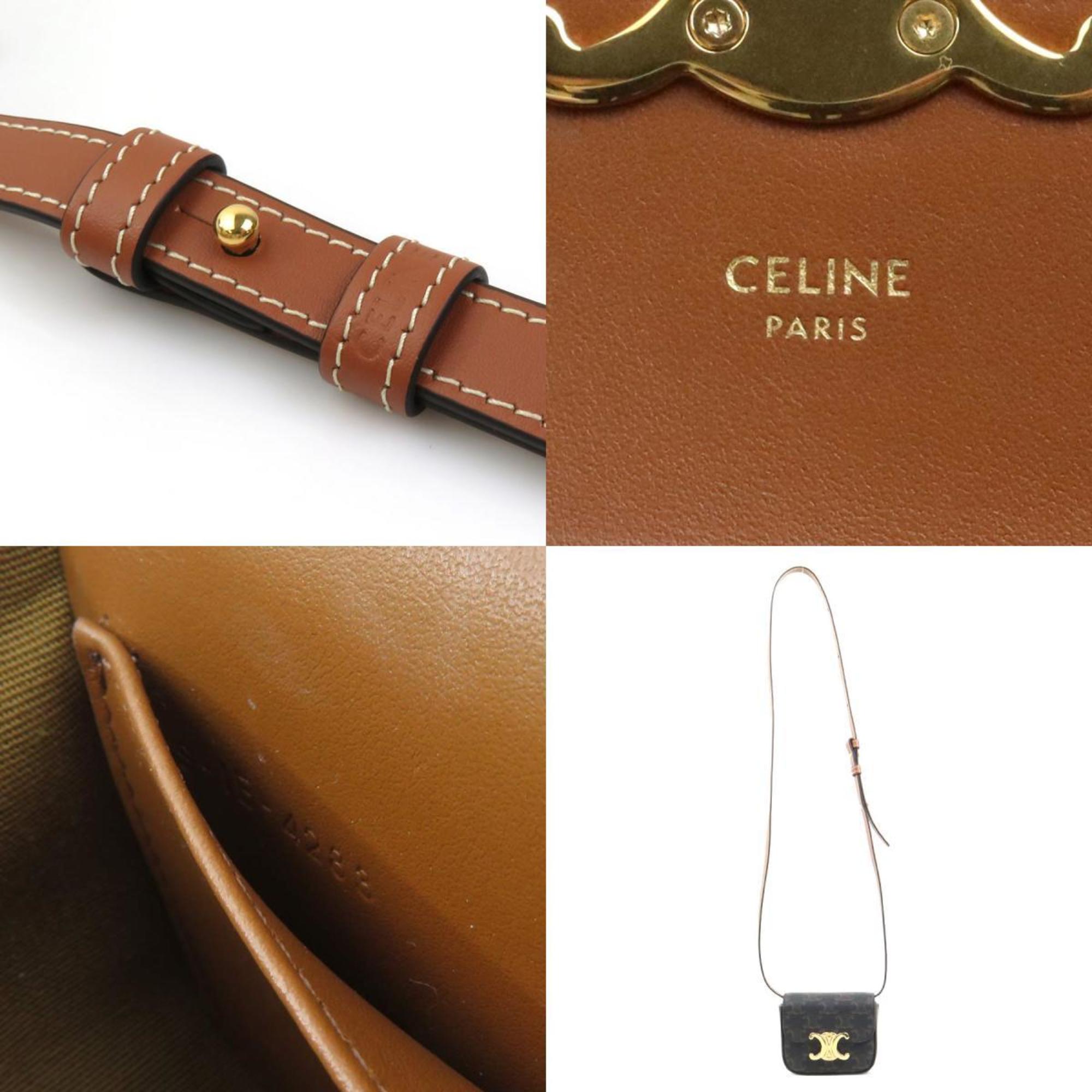 Celine Brown Pvc Leather Shoulder Bag (Pre-Owned)