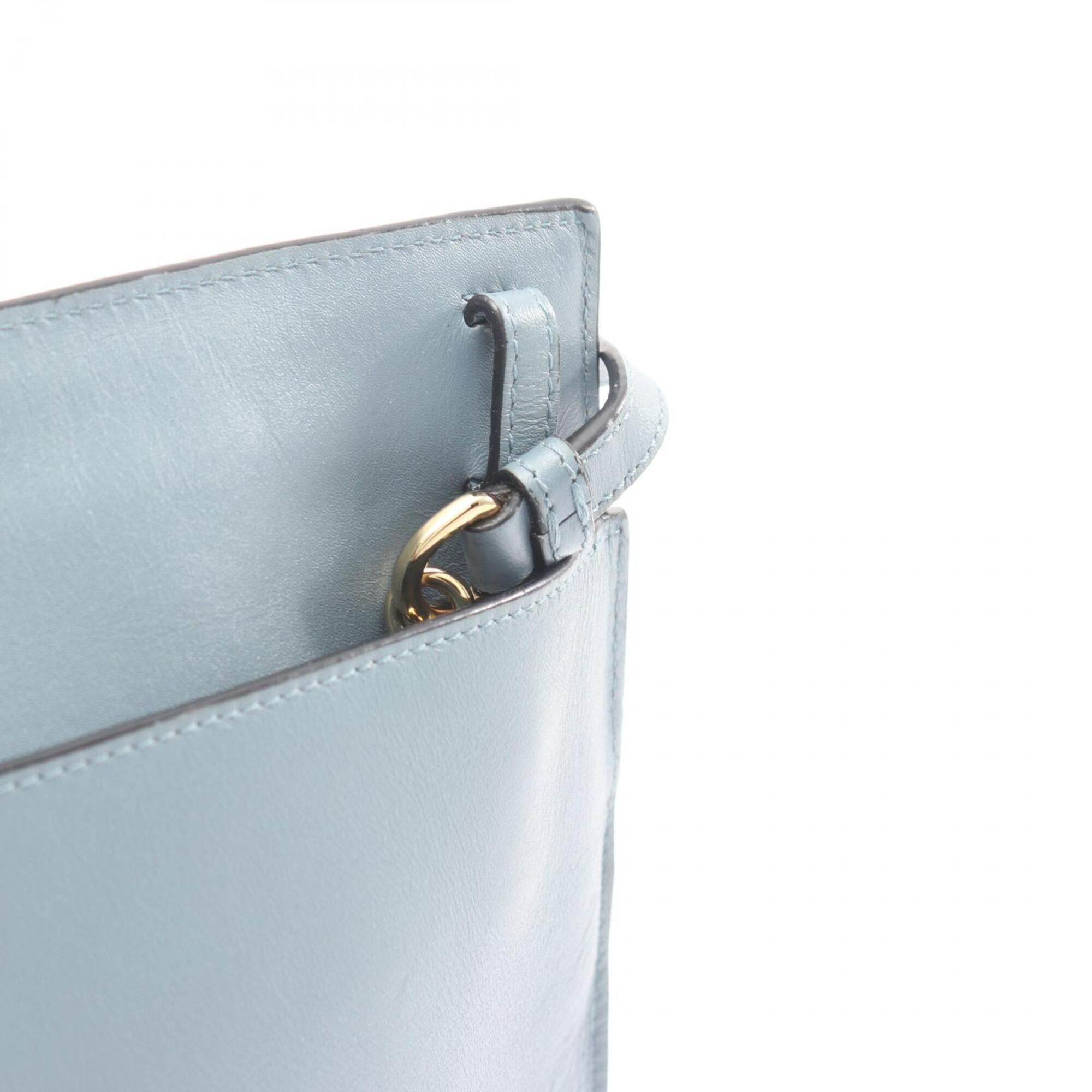 Loewe Blue Leather Handbag Pouch Shoulder Bag (Pre-Owned)