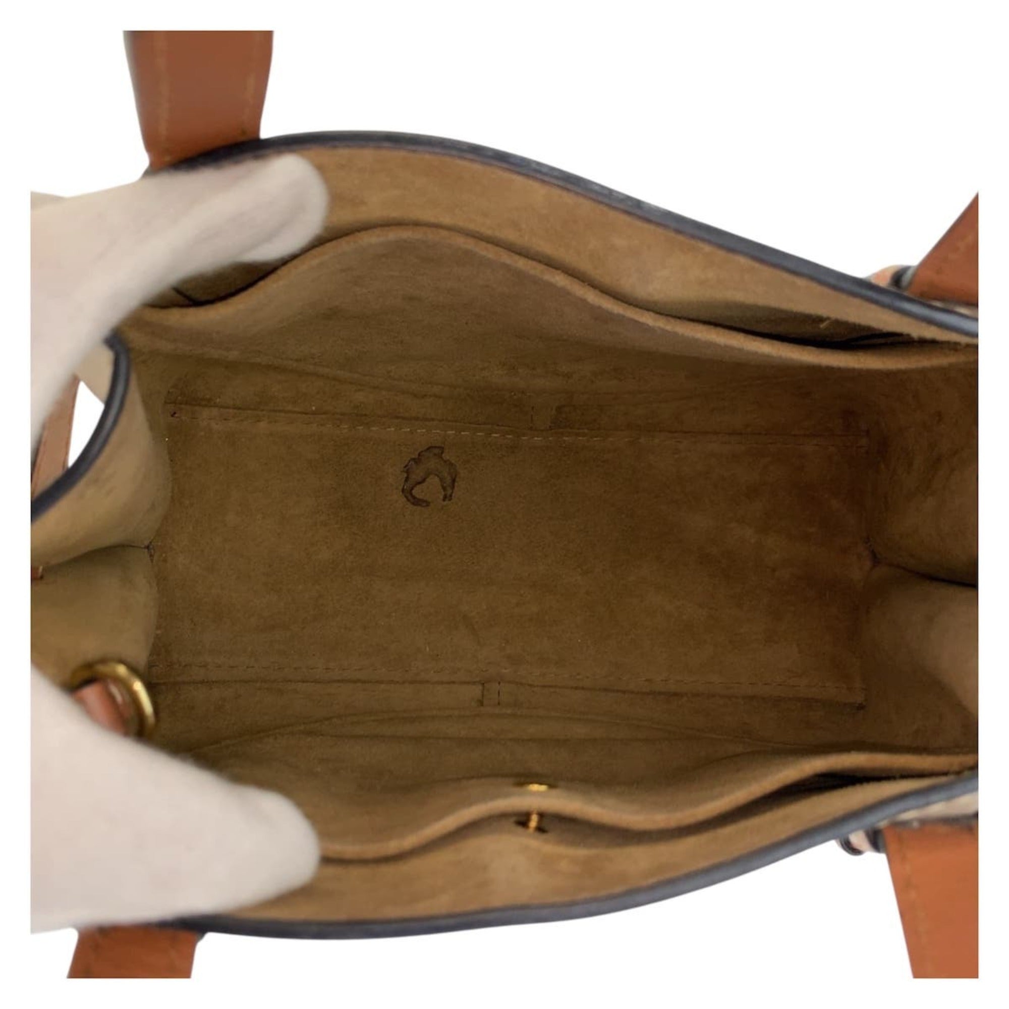 Loewe Beige Brown Leather Handbag (Pre-Owned)